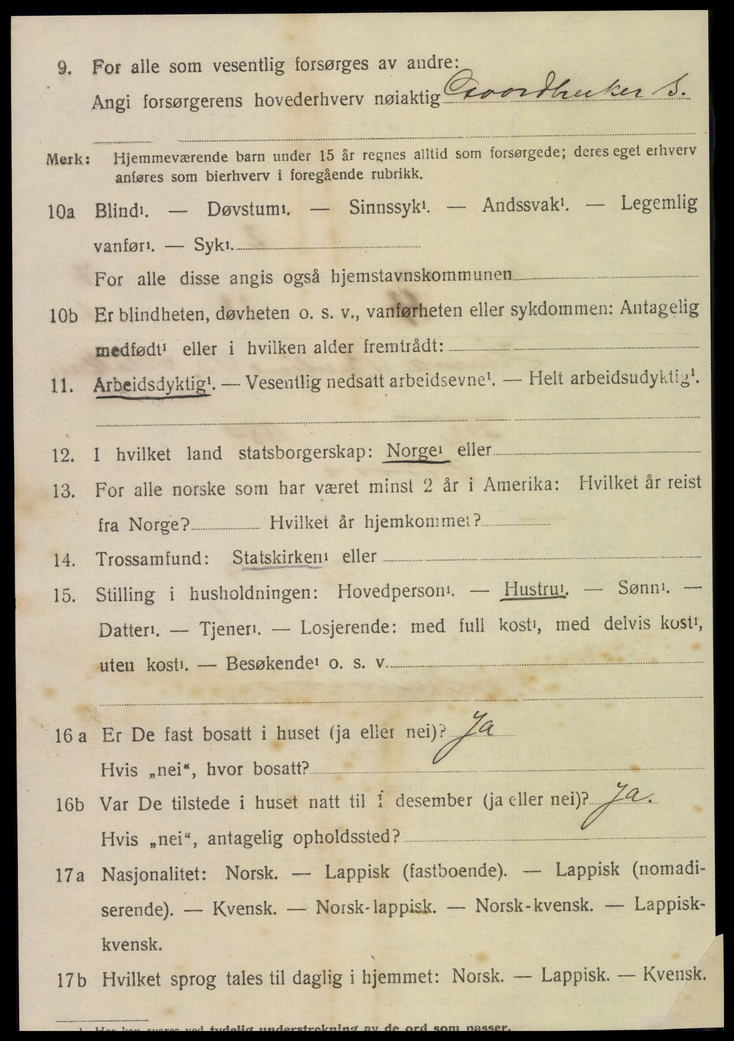 SAT, Folketelling 1920 for 1736 Snåsa herred, 1920, s. 2949