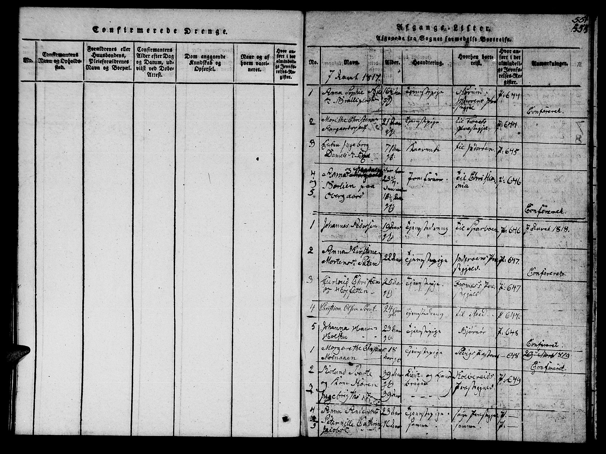 Ministerialprotokoller, klokkerbøker og fødselsregistre - Nord-Trøndelag, SAT/A-1458/742/L0411: Klokkerbok nr. 742C02, 1817-1825, s. 554-555