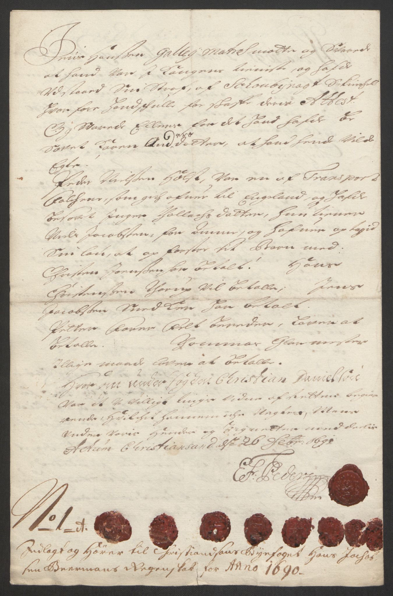 Rentekammeret inntil 1814, Reviderte regnskaper, Byregnskaper, AV/RA-EA-4066/R/Rm/L0285: [M18] Sikt og sakefall, 1681-1718, s. 134