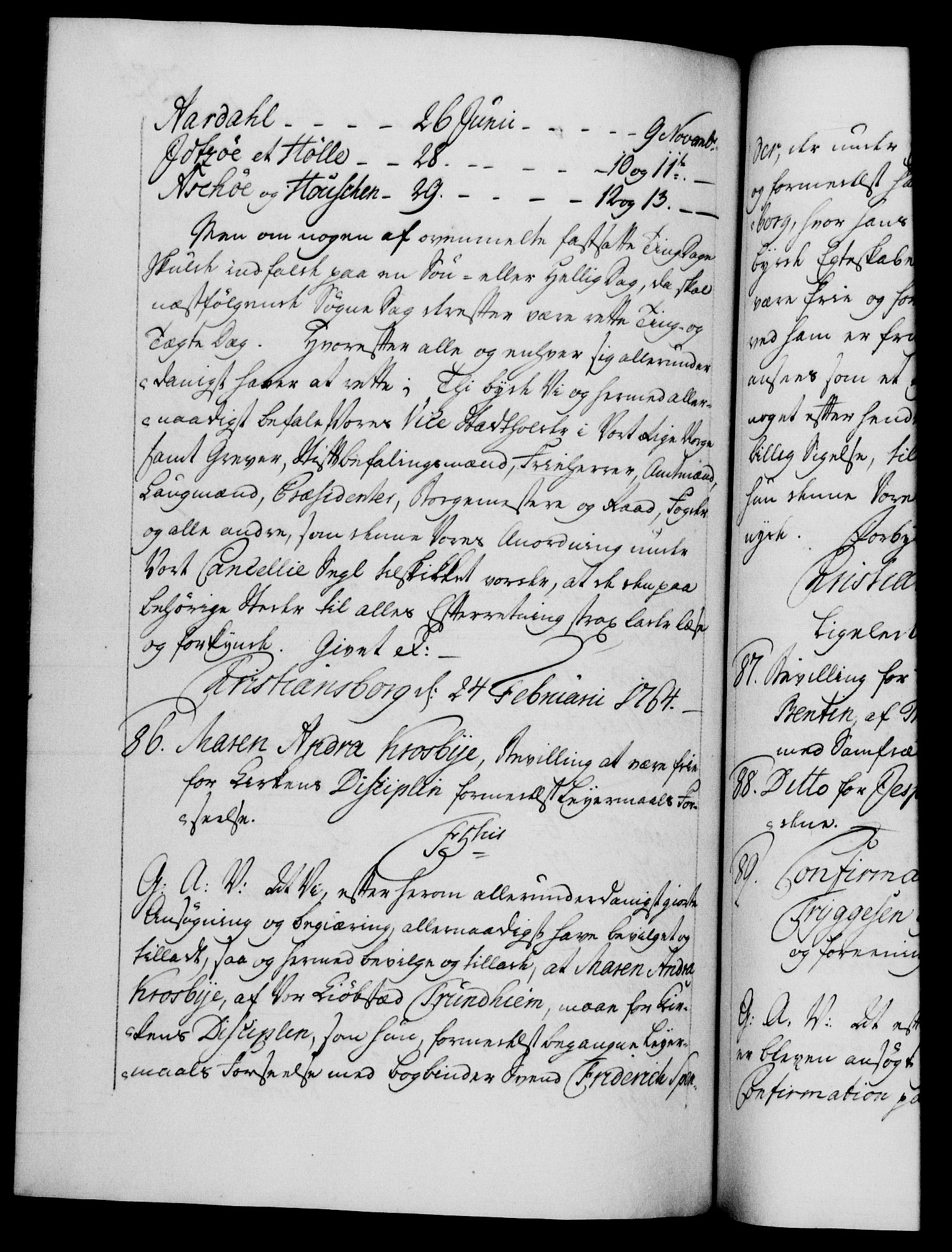 Danske Kanselli 1572-1799, RA/EA-3023/F/Fc/Fca/Fcaa/L0042: Norske registre, 1763-1766, s. 283b