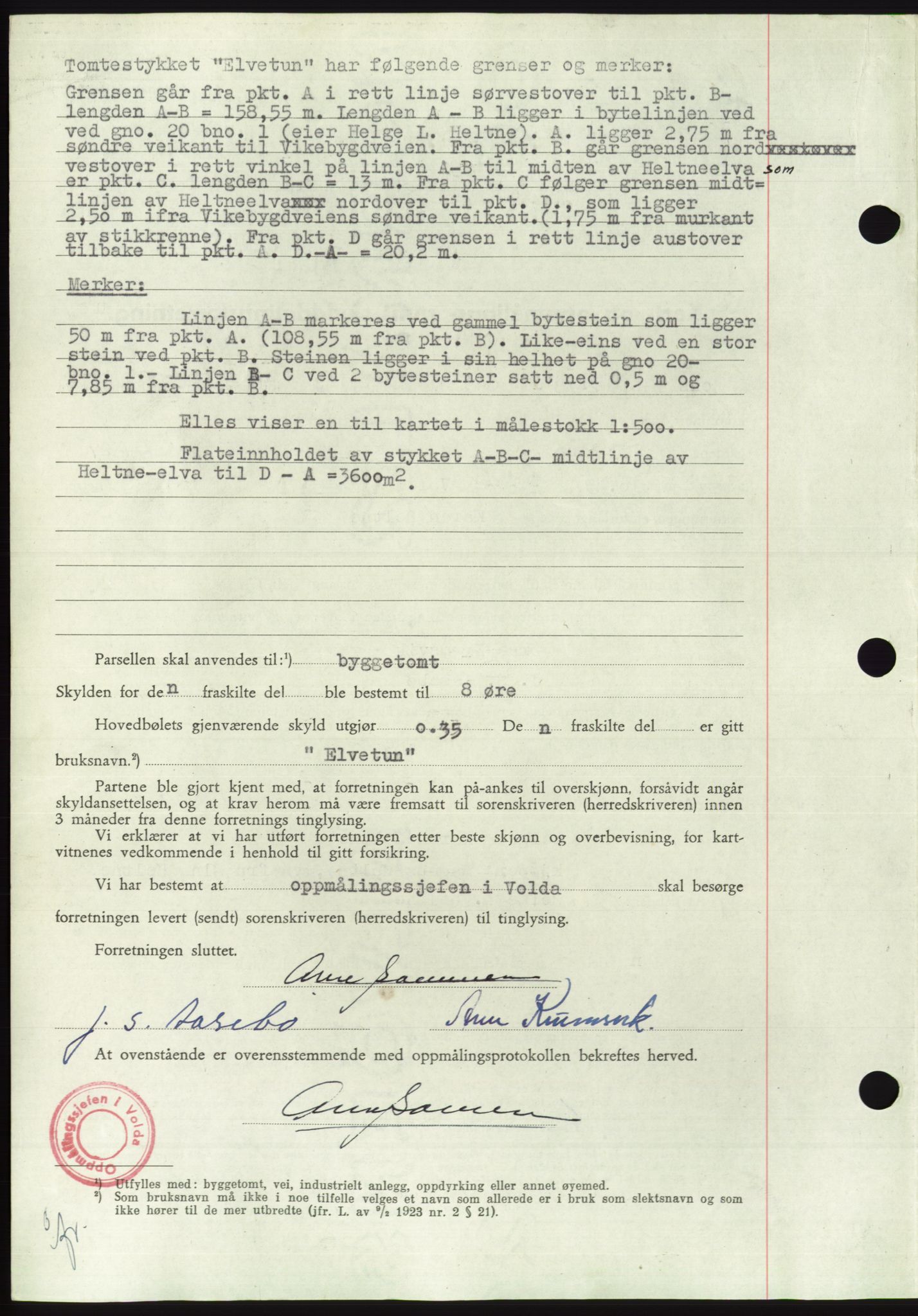 Søre Sunnmøre sorenskriveri, AV/SAT-A-4122/1/2/2C/L0085: Pantebok nr. 11A, 1949-1949, Dagboknr: 1677/1949