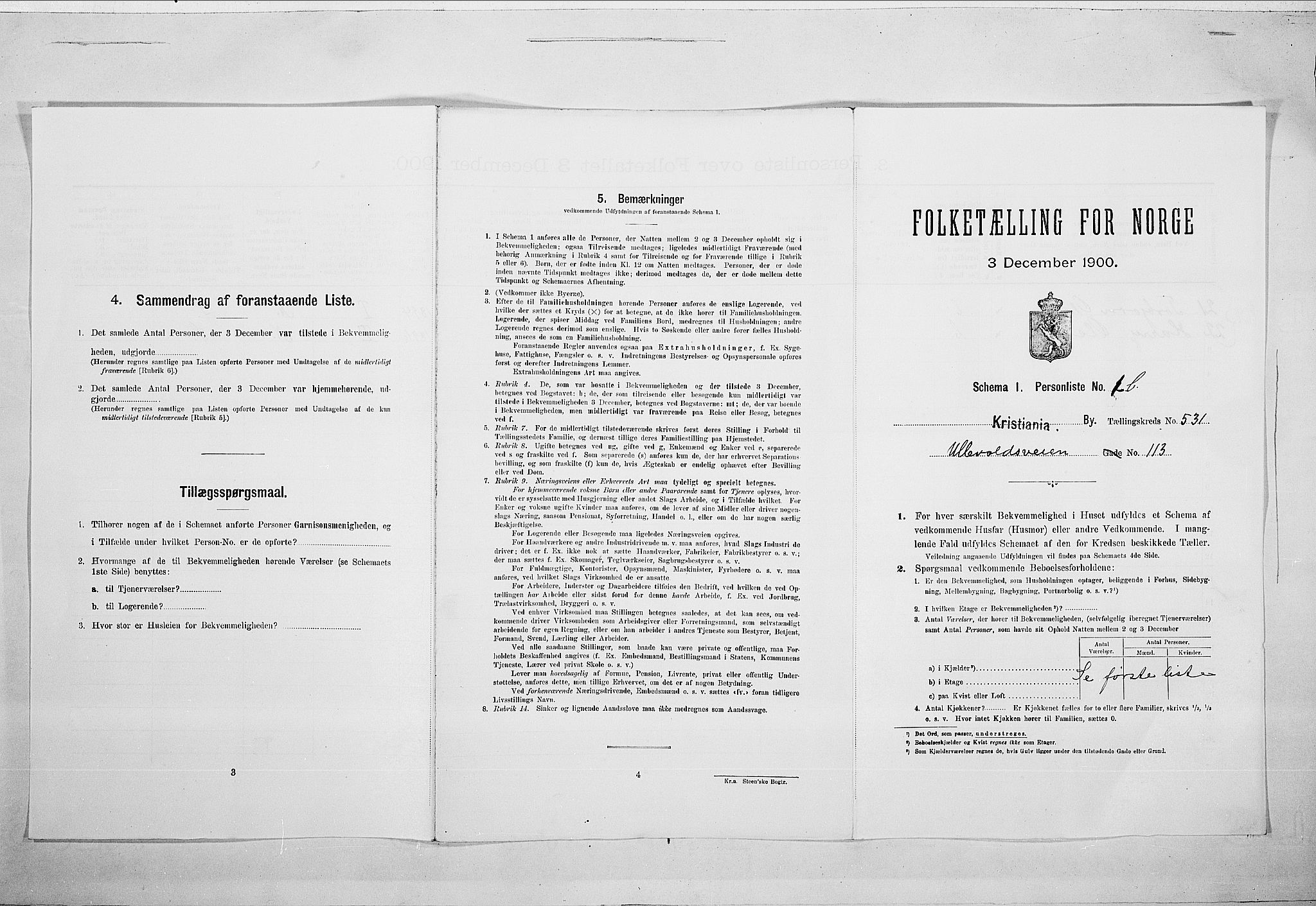 SAO, Folketelling 1900 for 0301 Kristiania kjøpstad, 1900, s. 107562