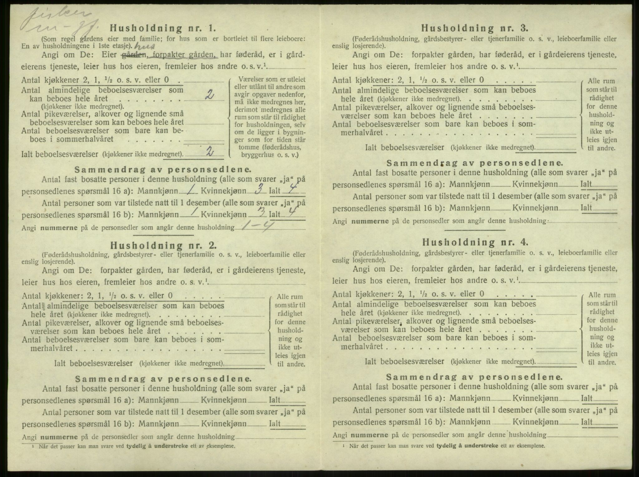 SAB, Folketelling 1920 for 1438 Bremanger herred, 1920, s. 452