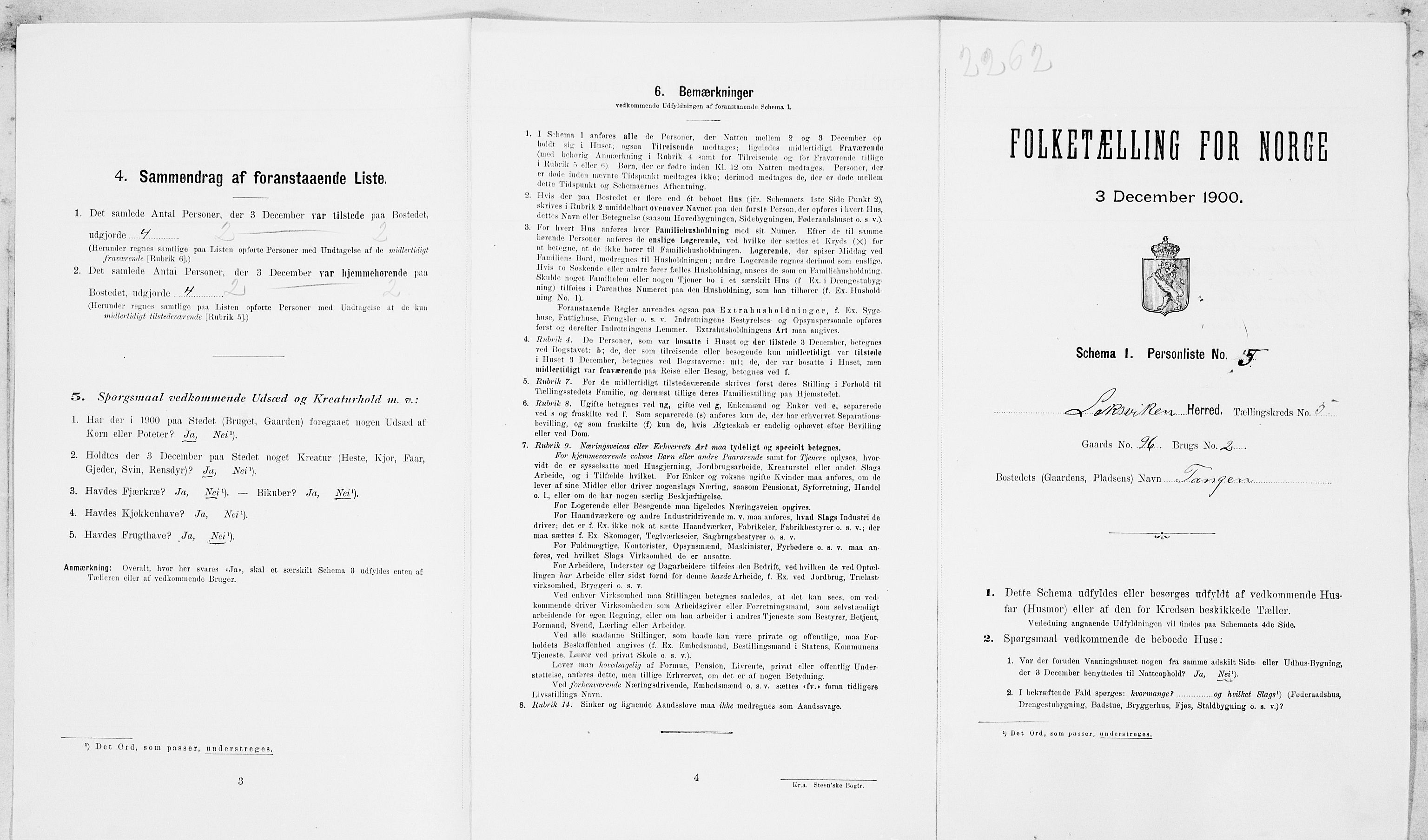 SAT, Folketelling 1900 for 1718 Leksvik herred, 1900, s. 761