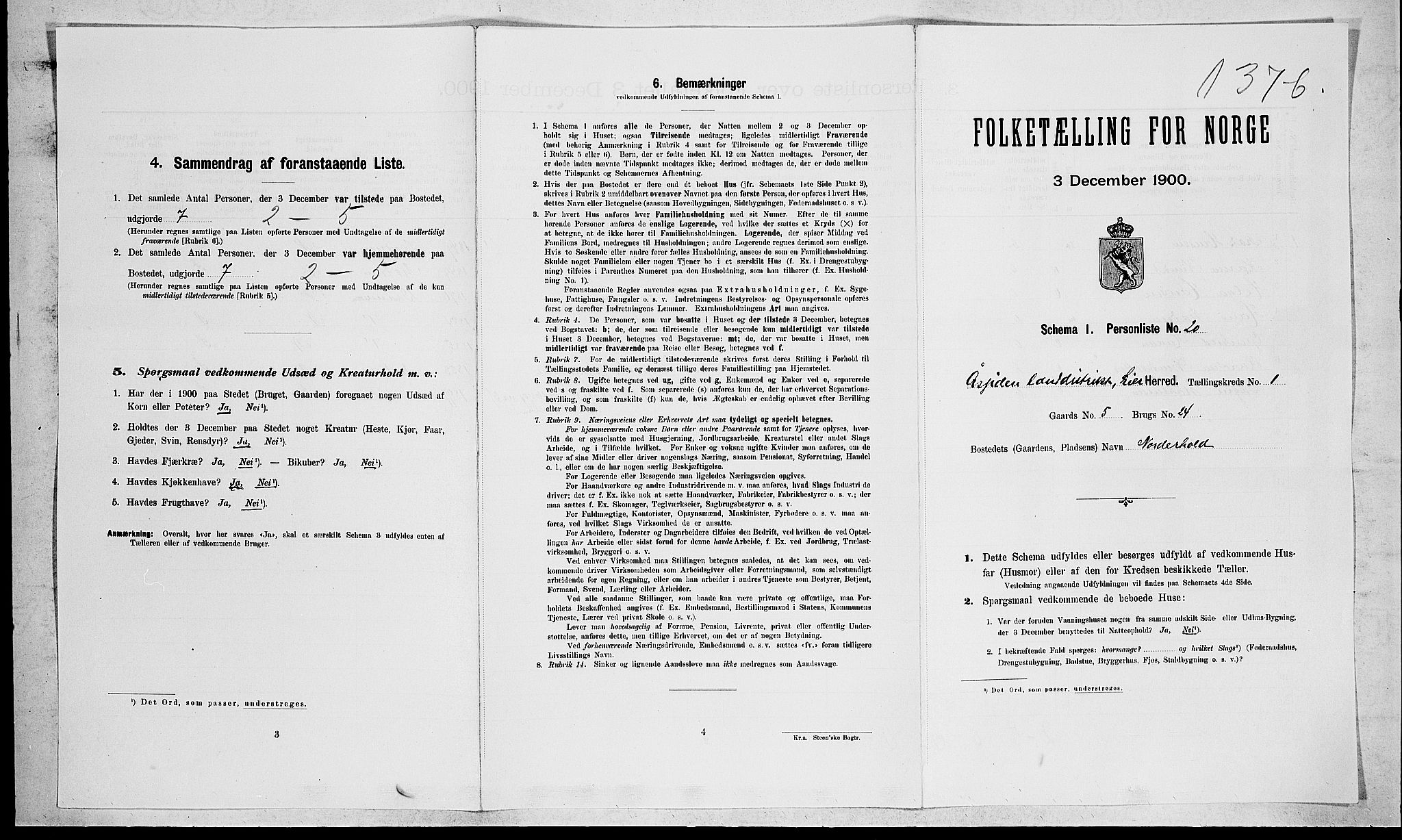 RA, Folketelling 1900 for 0626 Lier herred, 1900, s. 77