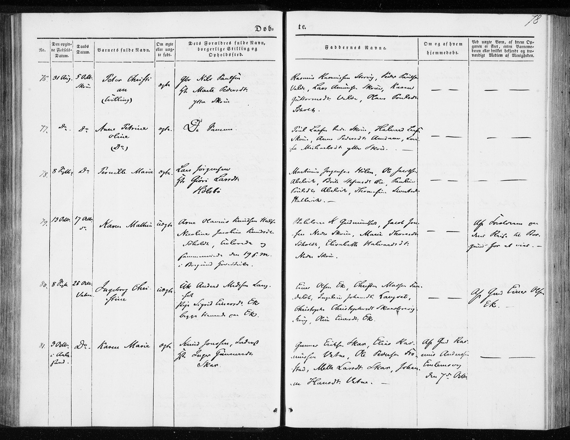 Ministerialprotokoller, klokkerbøker og fødselsregistre - Møre og Romsdal, AV/SAT-A-1454/528/L0415: Residerende kapellans bok nr. 528B03, 1843-1852, s. 78