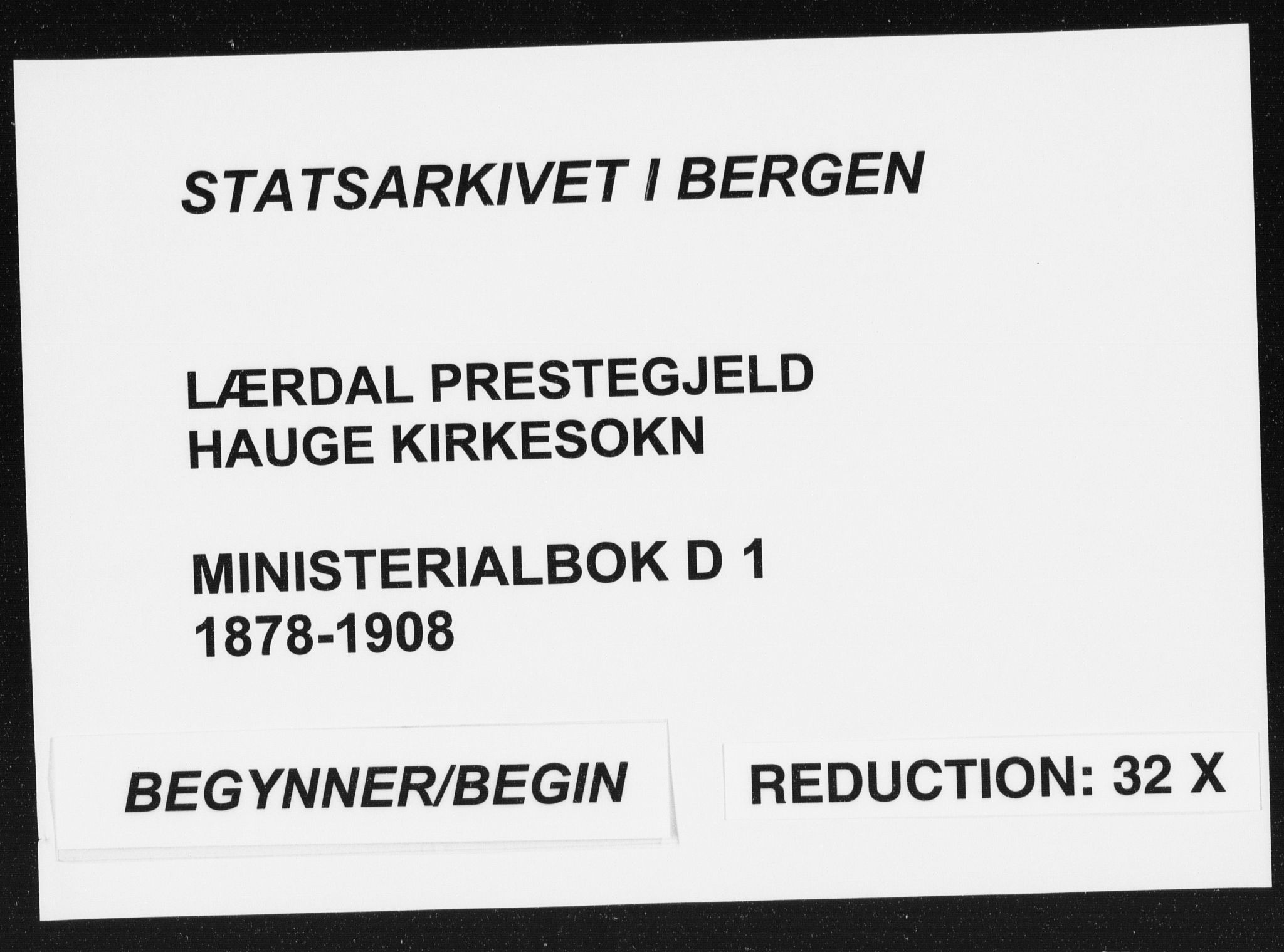 Lærdal sokneprestembete, SAB/A-81201: Ministerialbok nr. D  1, 1878-1908