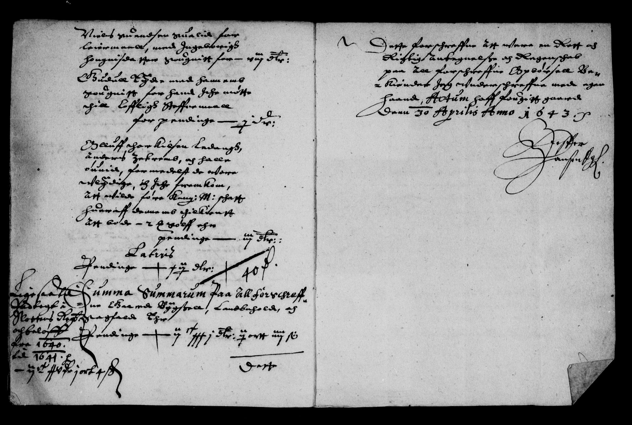 Rentekammeret inntil 1814, Reviderte regnskaper, Lensregnskaper, AV/RA-EA-5023/R/Rb/Rbw/L0073: Trondheim len, 1629-1643