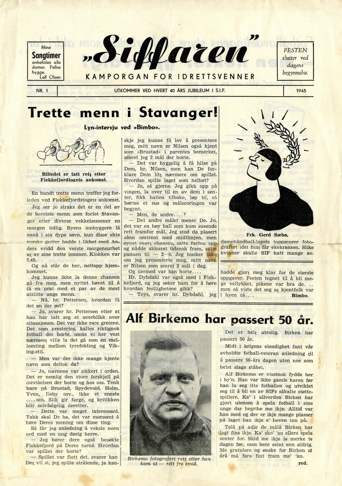 , SIF-bladet 1945, 1945