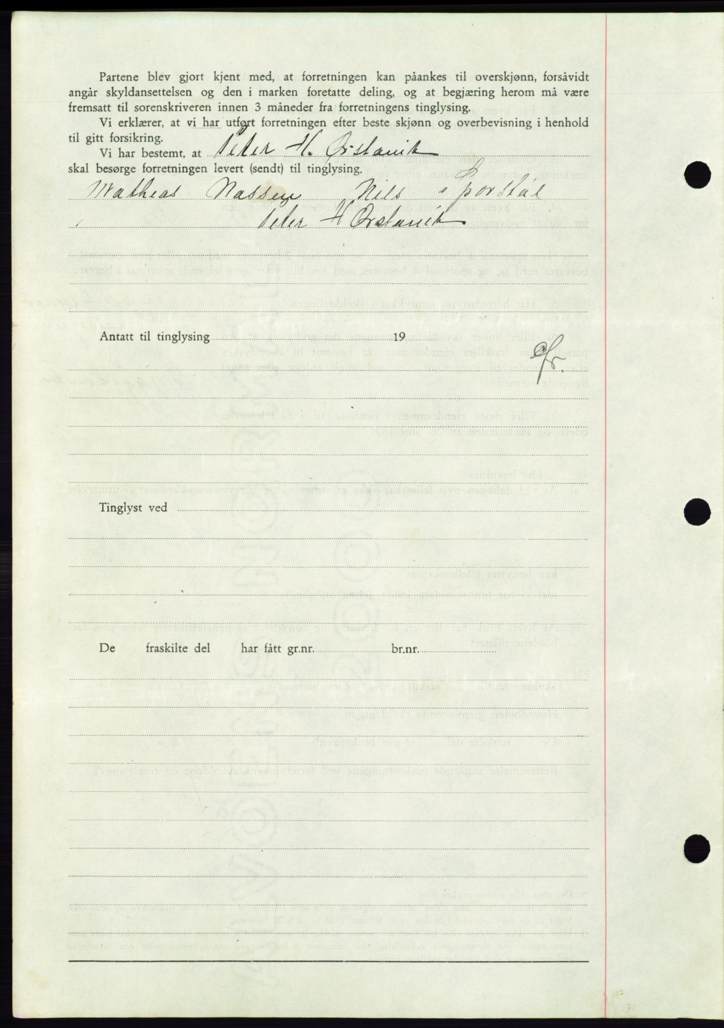 Søre Sunnmøre sorenskriveri, AV/SAT-A-4122/1/2/2C/L0065: Pantebok nr. 59, 1938-1938, Dagboknr: 782/1938