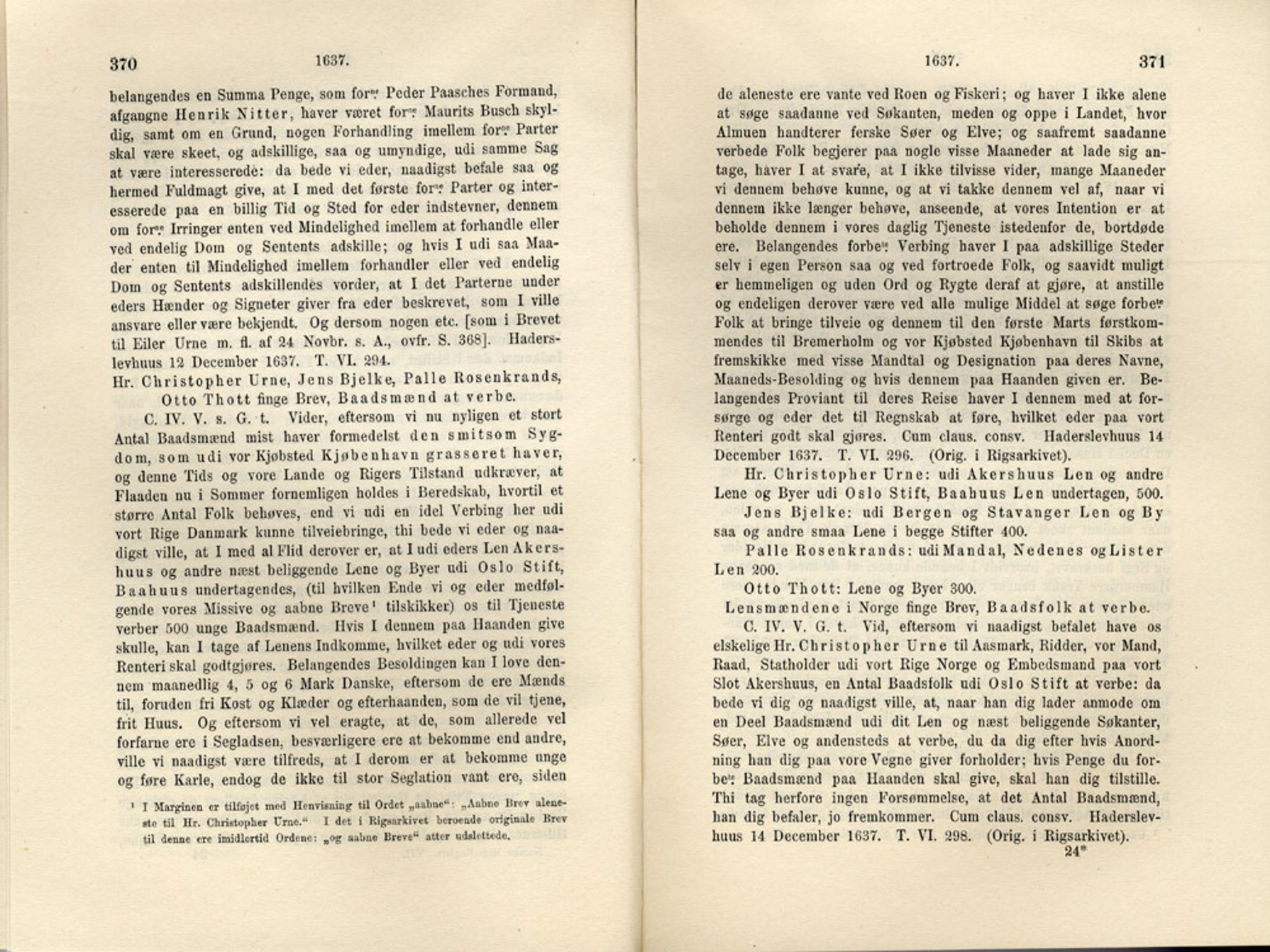 Publikasjoner utgitt av Det Norske Historiske Kildeskriftfond, PUBL/-/-/-: Norske Rigs-Registranter, bind 7, 1635-1640, s. 370-371