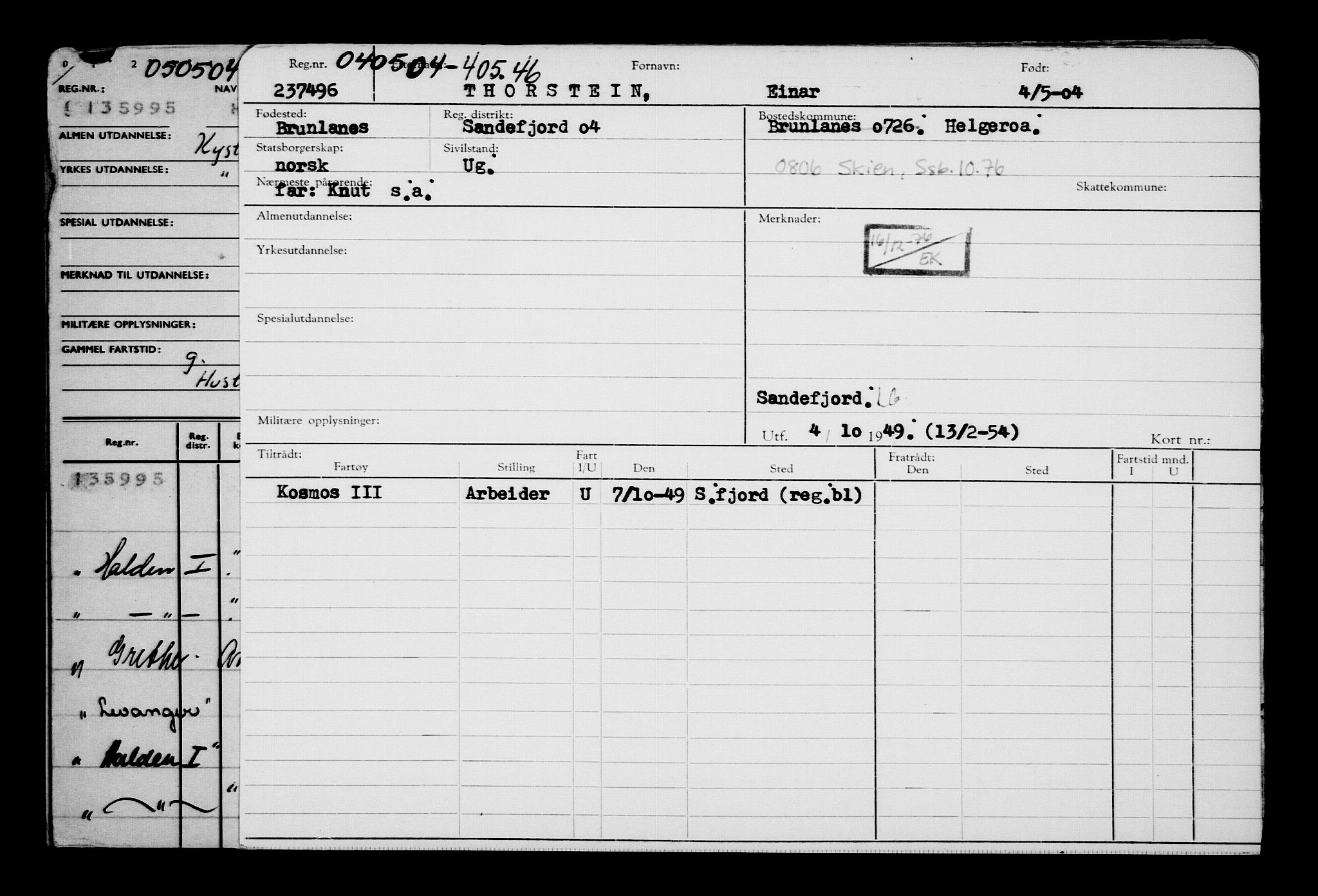 Direktoratet for sjømenn, AV/RA-S-3545/G/Gb/L0053: Hovedkort, 1904, s. 356