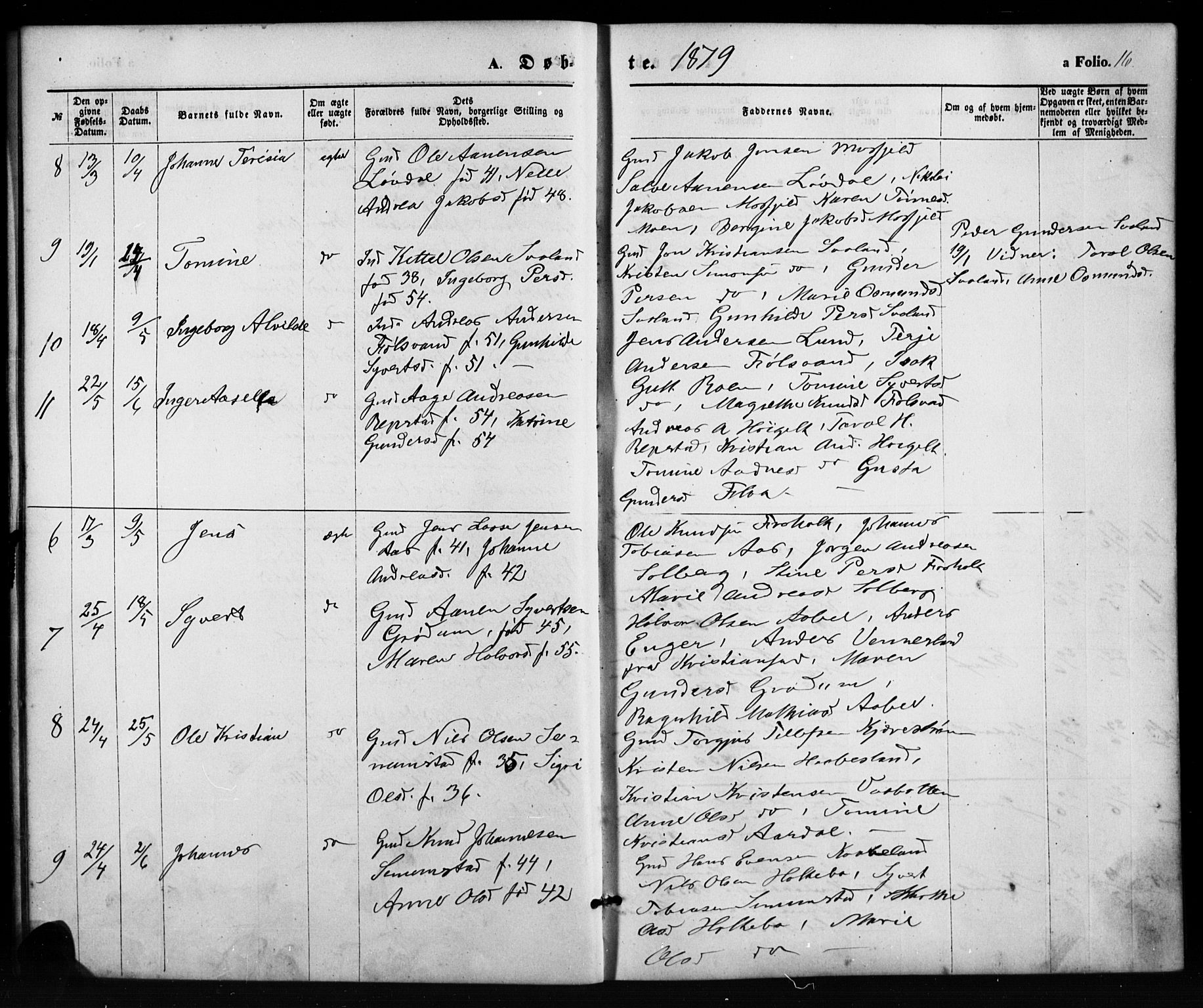 Birkenes sokneprestkontor, AV/SAK-1111-0004/F/Fb/L0003: Klokkerbok nr. B 3, 1876-1892, s. 16