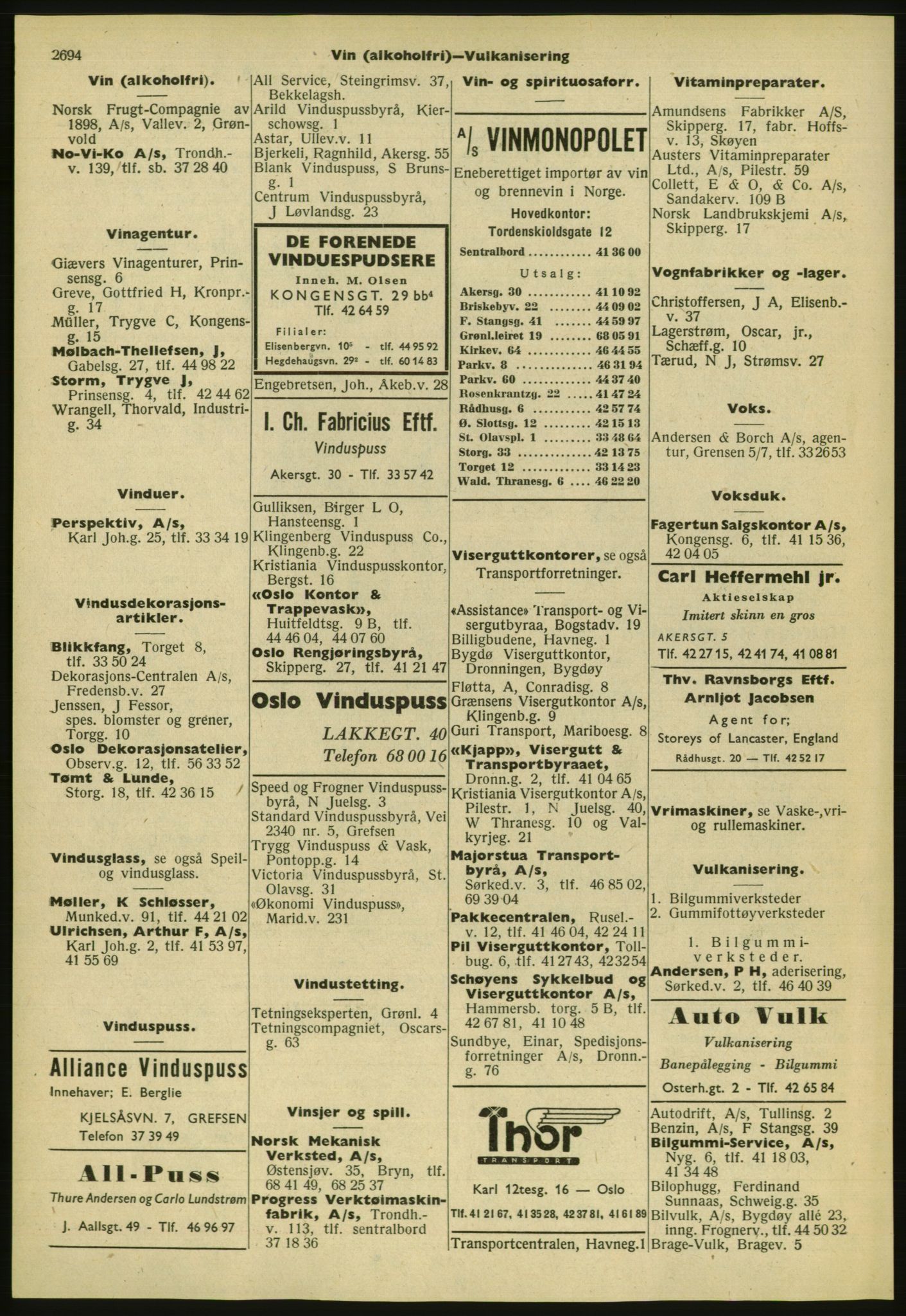 Kristiania/Oslo adressebok, PUBL/-, 1952, s. 2694