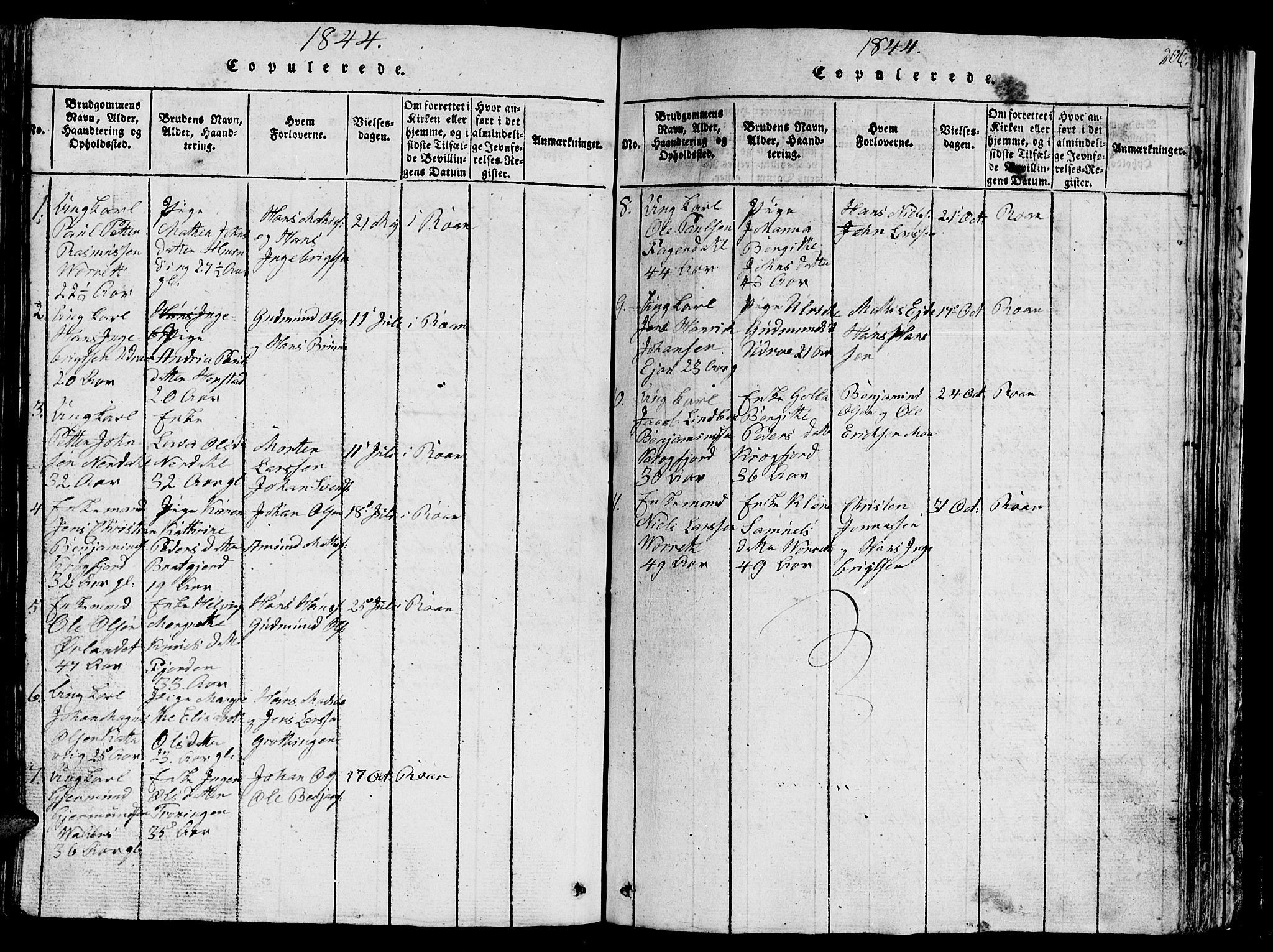 Ministerialprotokoller, klokkerbøker og fødselsregistre - Sør-Trøndelag, AV/SAT-A-1456/657/L0714: Klokkerbok nr. 657C01, 1818-1868, s. 206