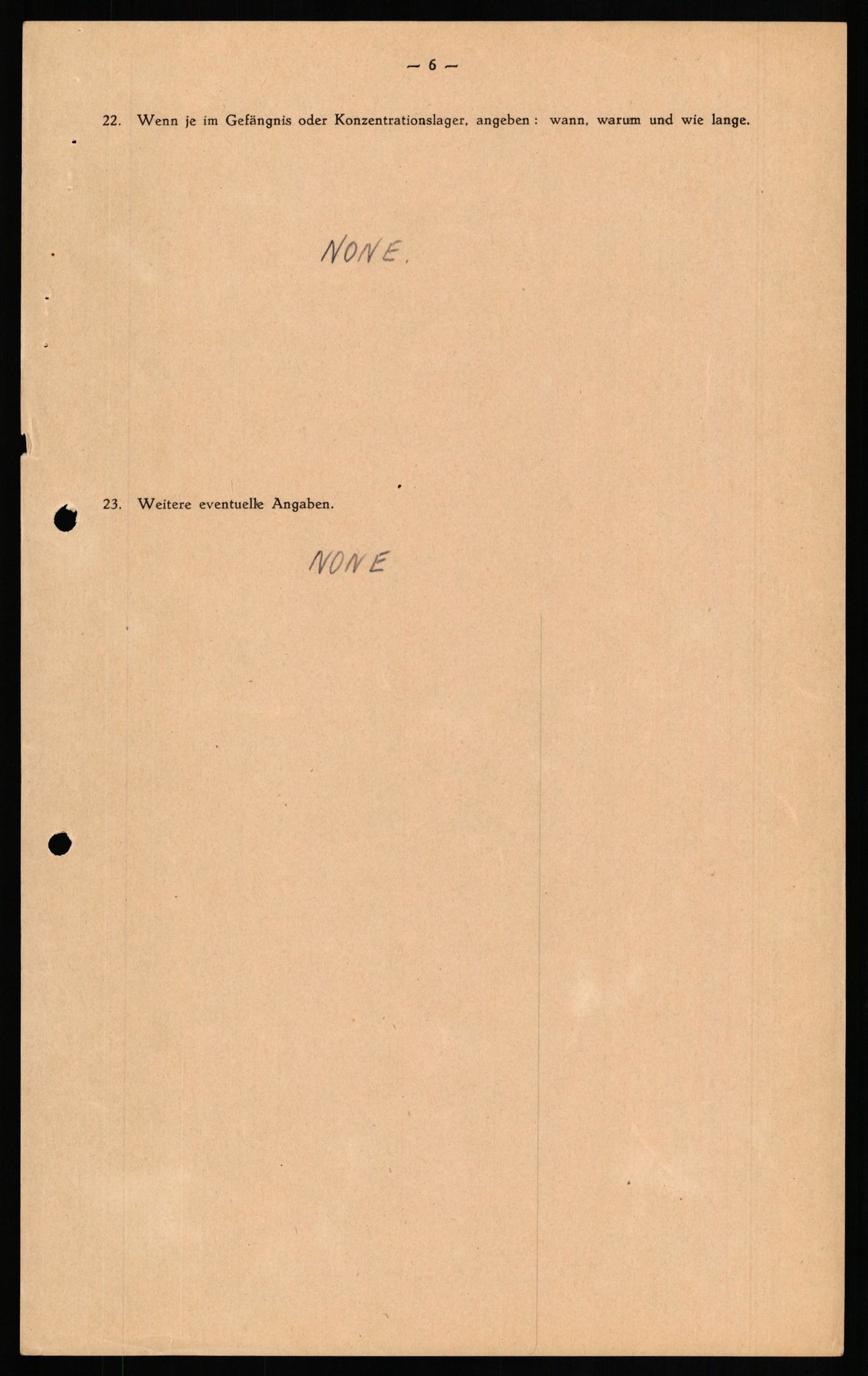 Forsvaret, Forsvarets overkommando II, AV/RA-RAFA-3915/D/Db/L0017: CI Questionaires. Tyske okkupasjonsstyrker i Norge. Tyskere., 1945-1946, s. 468