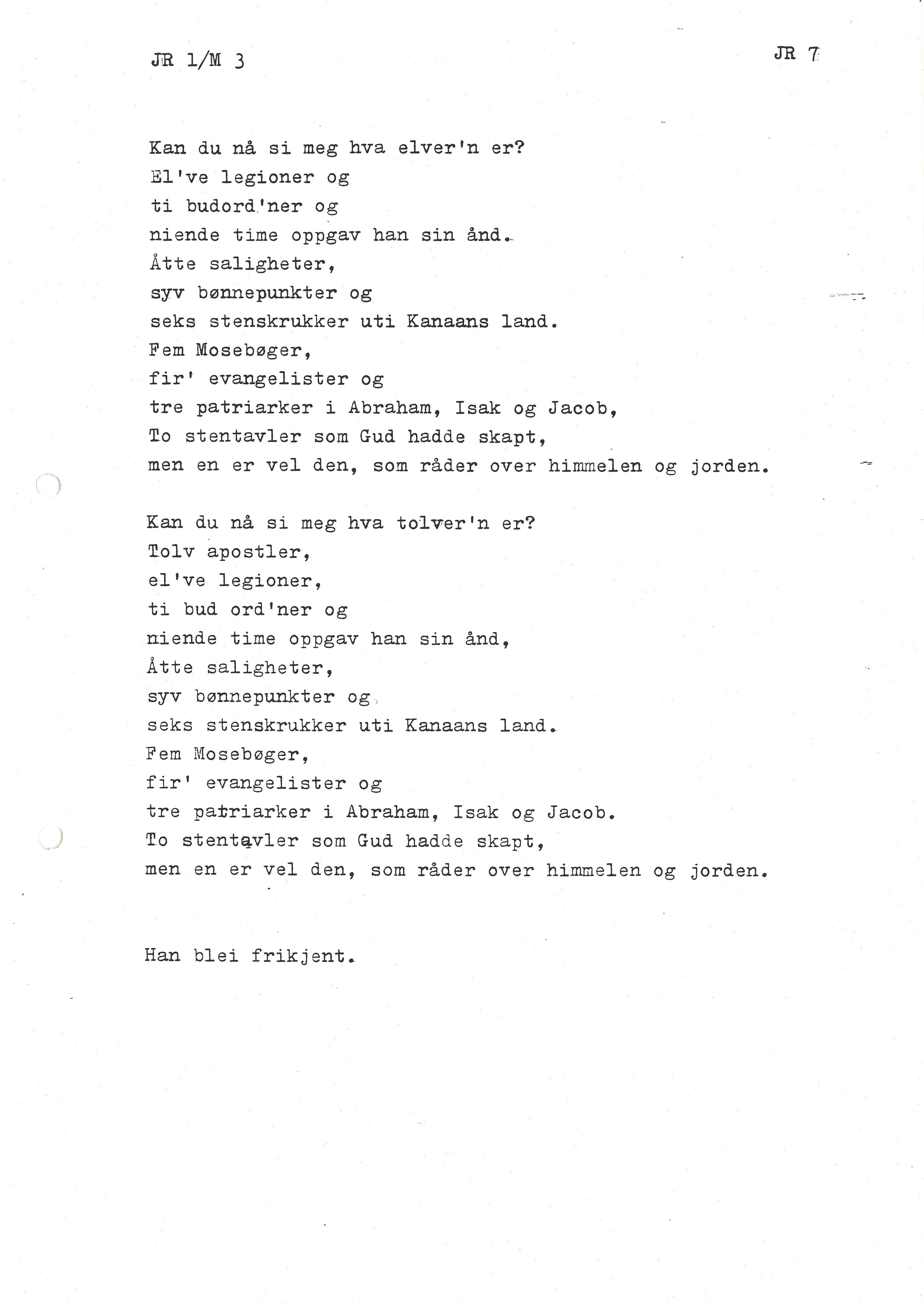 Sa 16 - Folkemusikk fra Vestfold, Gjerdesamlingen, VEMU/A-1868/I/L0001: Informantregister med intervjunedtegnelser, 1979-1986