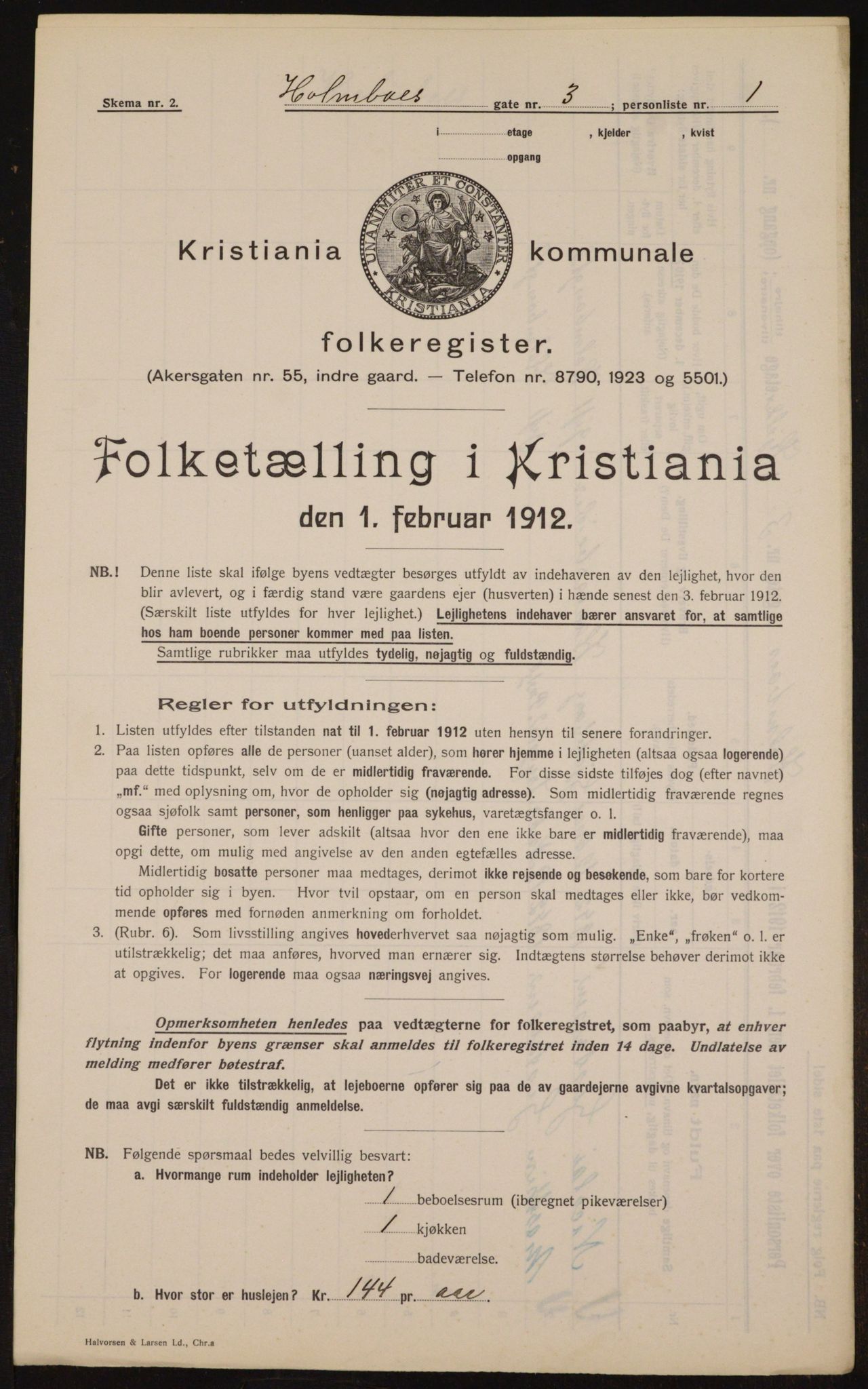 OBA, Kommunal folketelling 1.2.1912 for Kristiania, 1912, s. 41176