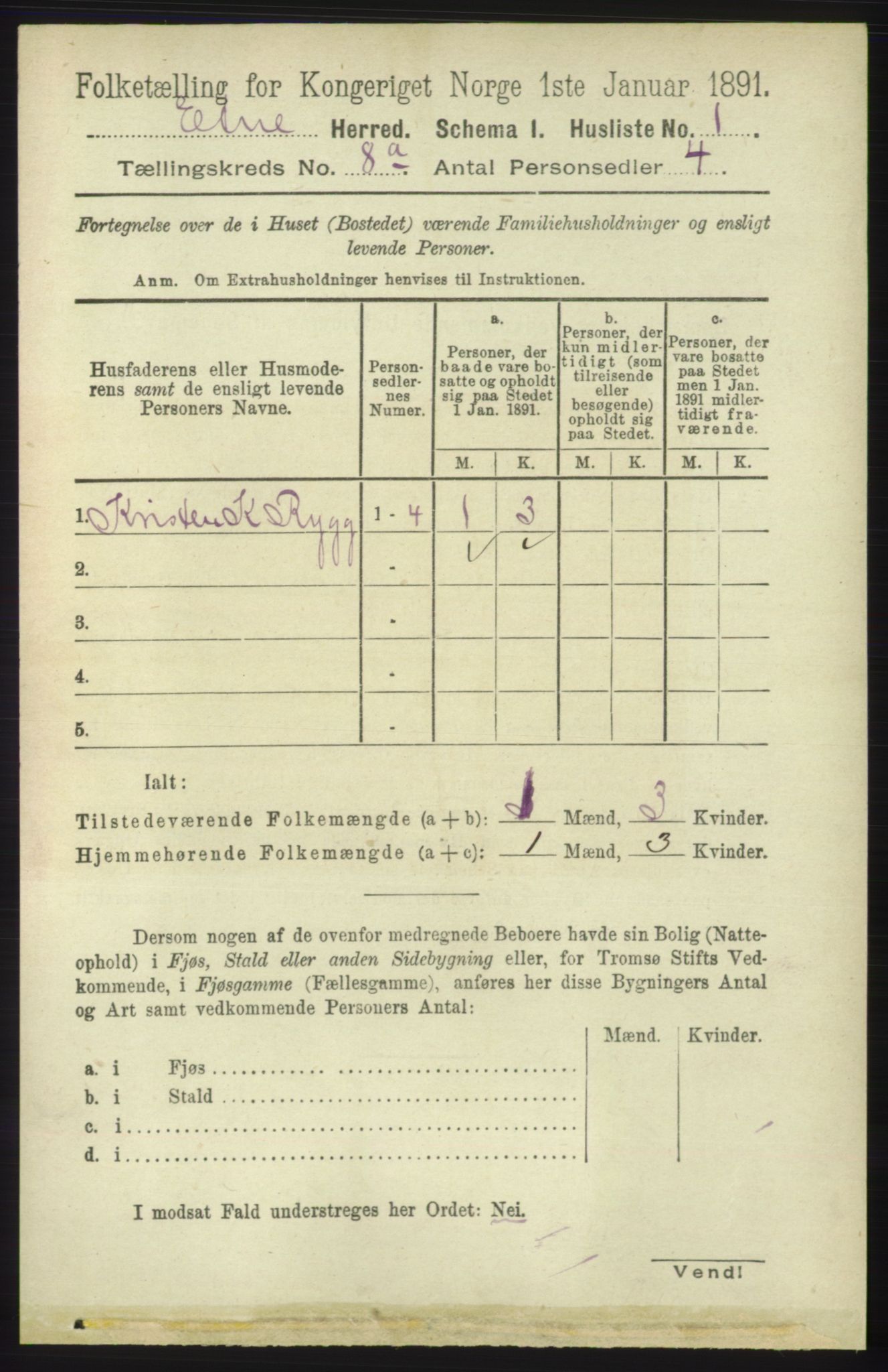 RA, Folketelling 1891 for 1211 Etne herred, 1891, s. 1523