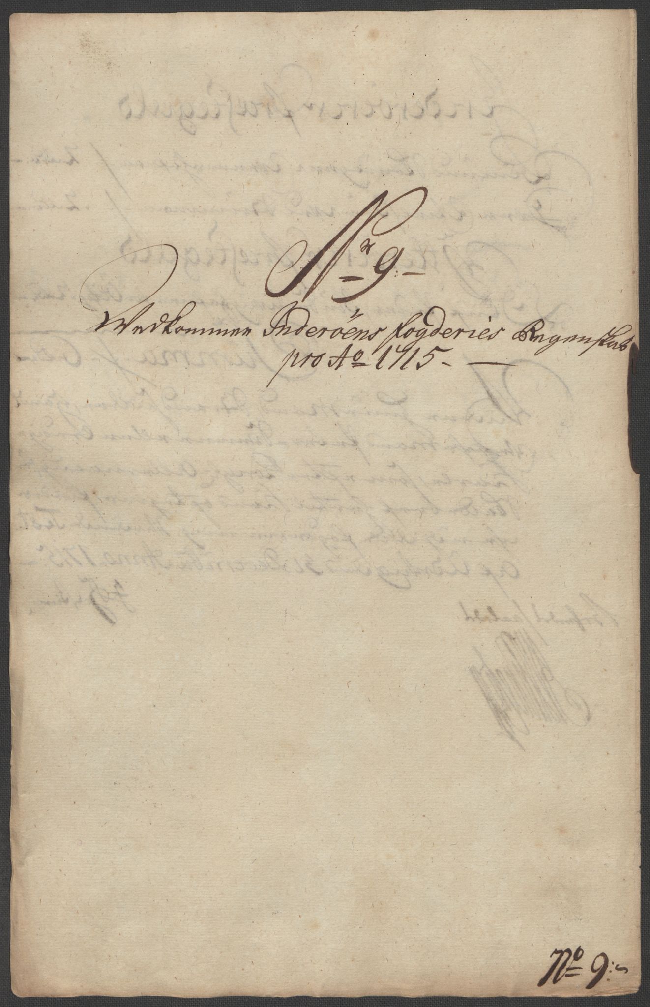 Rentekammeret inntil 1814, Reviderte regnskaper, Fogderegnskap, RA/EA-4092/R63/L4323: Fogderegnskap Inderøy, 1715, s. 187