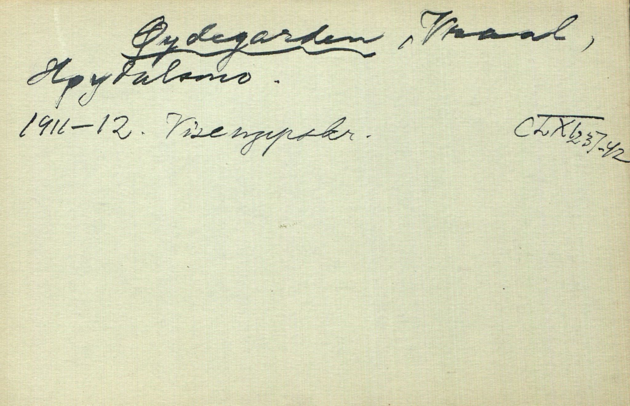 Rikard Berge, TEMU/TGM-A-1003/I/L0027: Personregister- Ø, 1910-1950