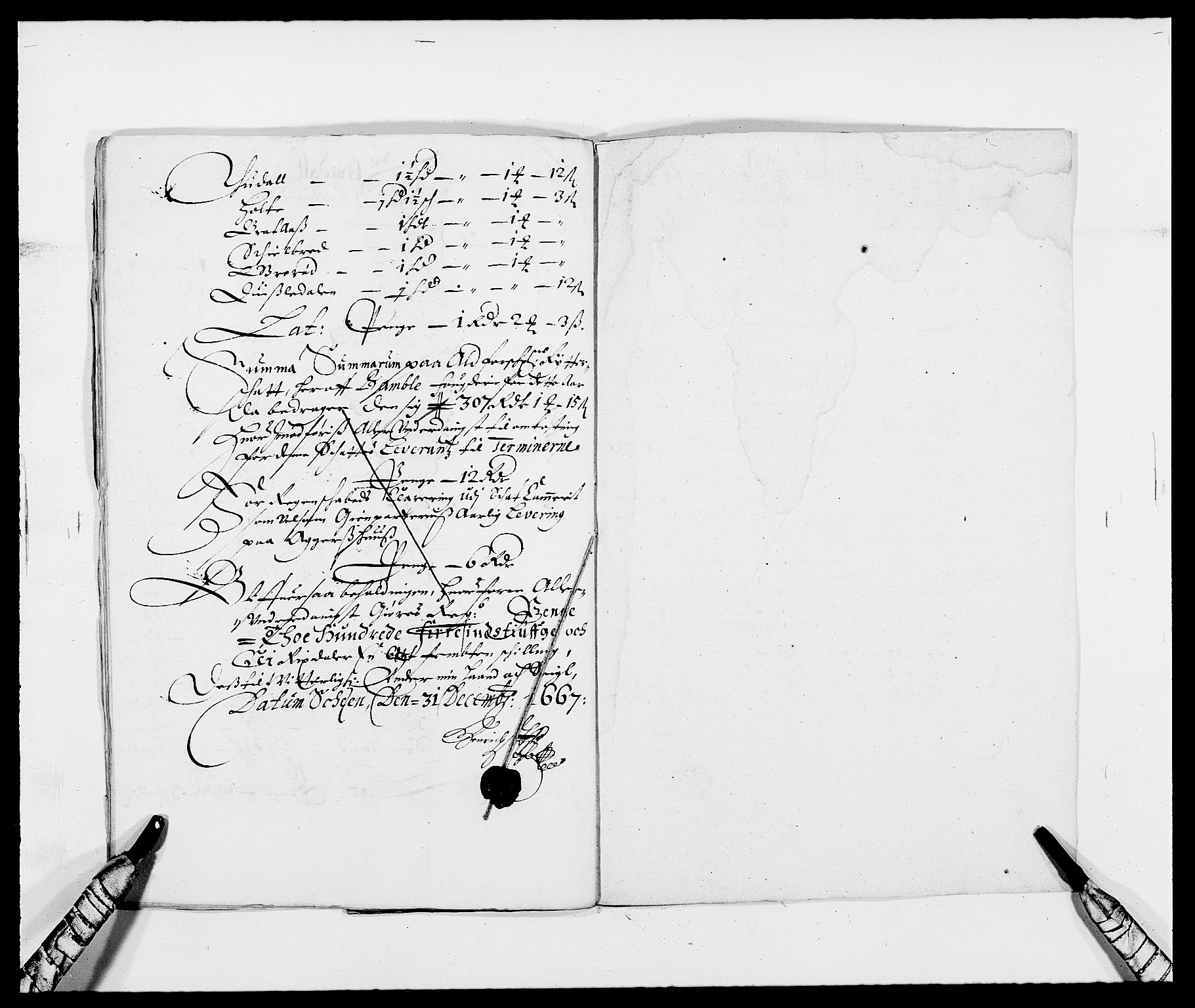 Rentekammeret inntil 1814, Reviderte regnskaper, Fogderegnskap, RA/EA-4092/R34/L2039: Fogderegnskap Bamble, 1662-1669, s. 210