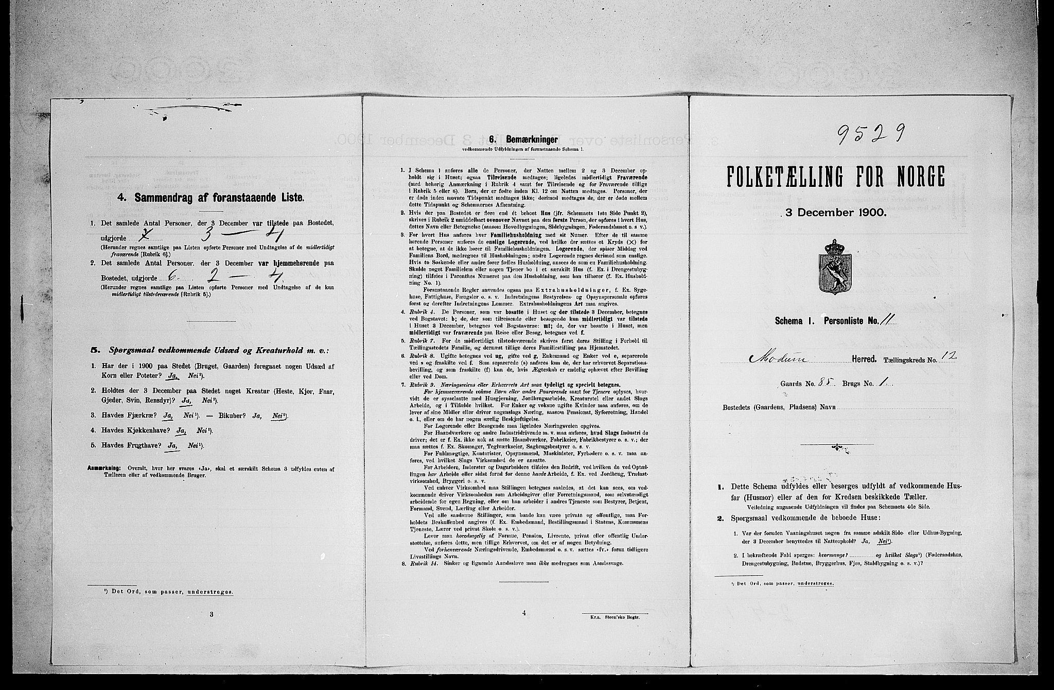 RA, Folketelling 1900 for 0623 Modum herred, 1900, s. 1545