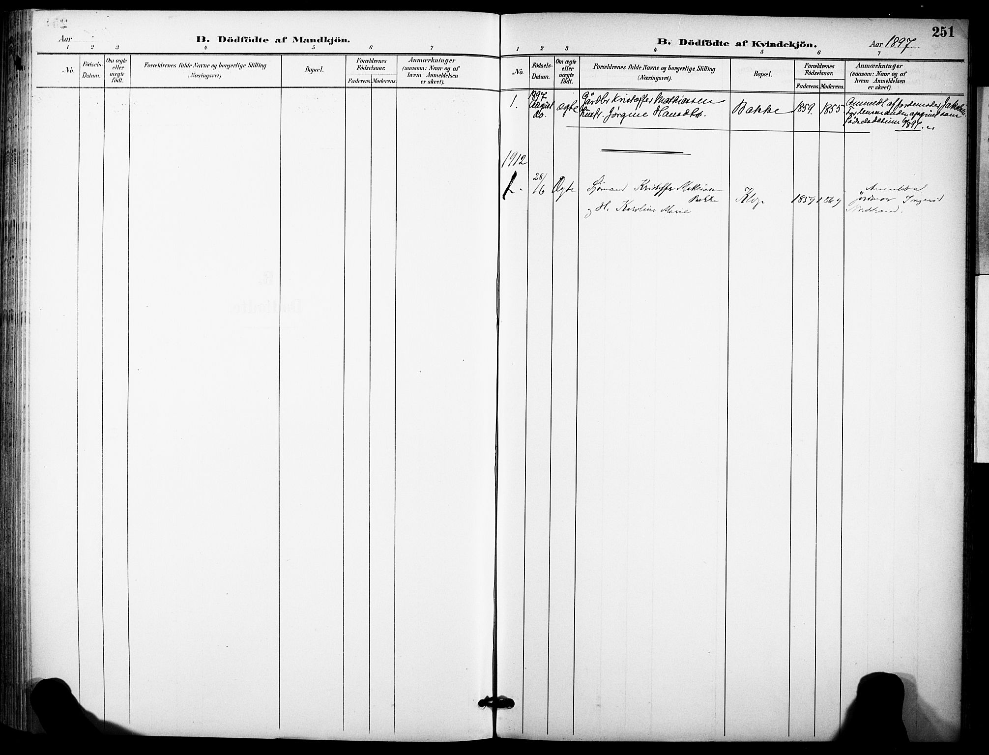 Ramnes kirkebøker, AV/SAKO-A-314/F/Fa/L0008: Ministerialbok nr. I 8, 1896-1913, s. 251