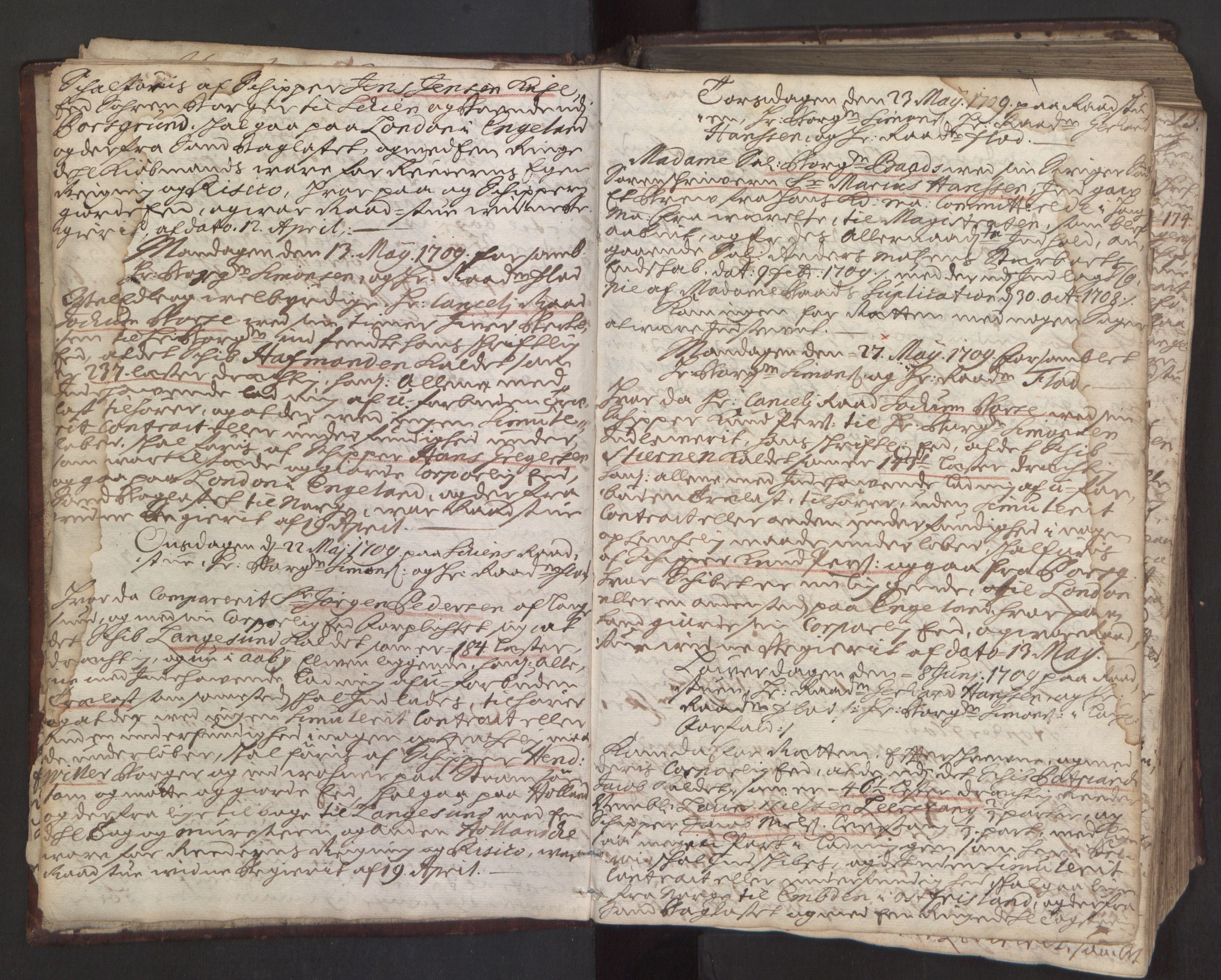 Skien rådstuerett, AV/SAKO-A-801/F/Fa/L0003: Rådstuprotokoll, 1709-1716, s. 4b-5a
