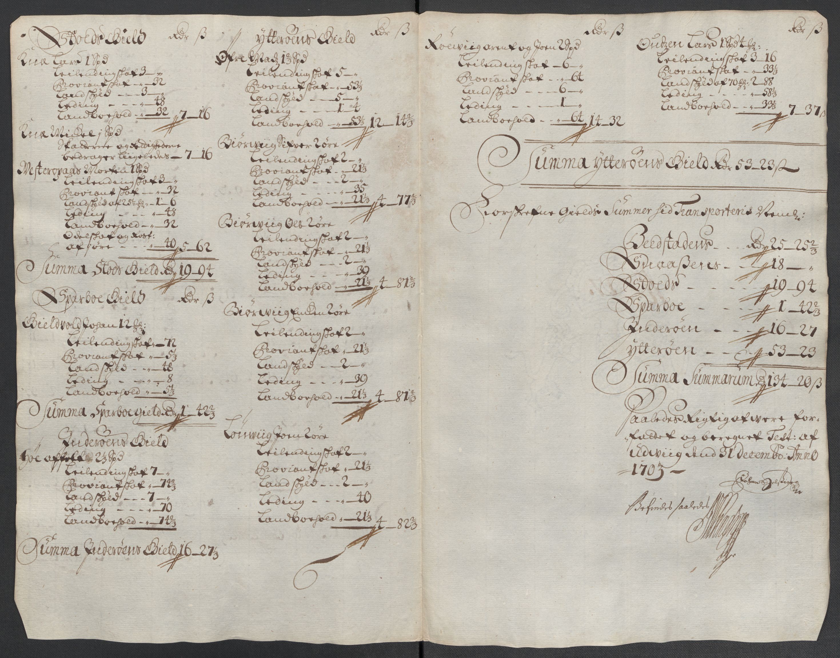 Rentekammeret inntil 1814, Reviderte regnskaper, Fogderegnskap, RA/EA-4092/R63/L4313: Fogderegnskap Inderøy, 1703-1704, s. 302