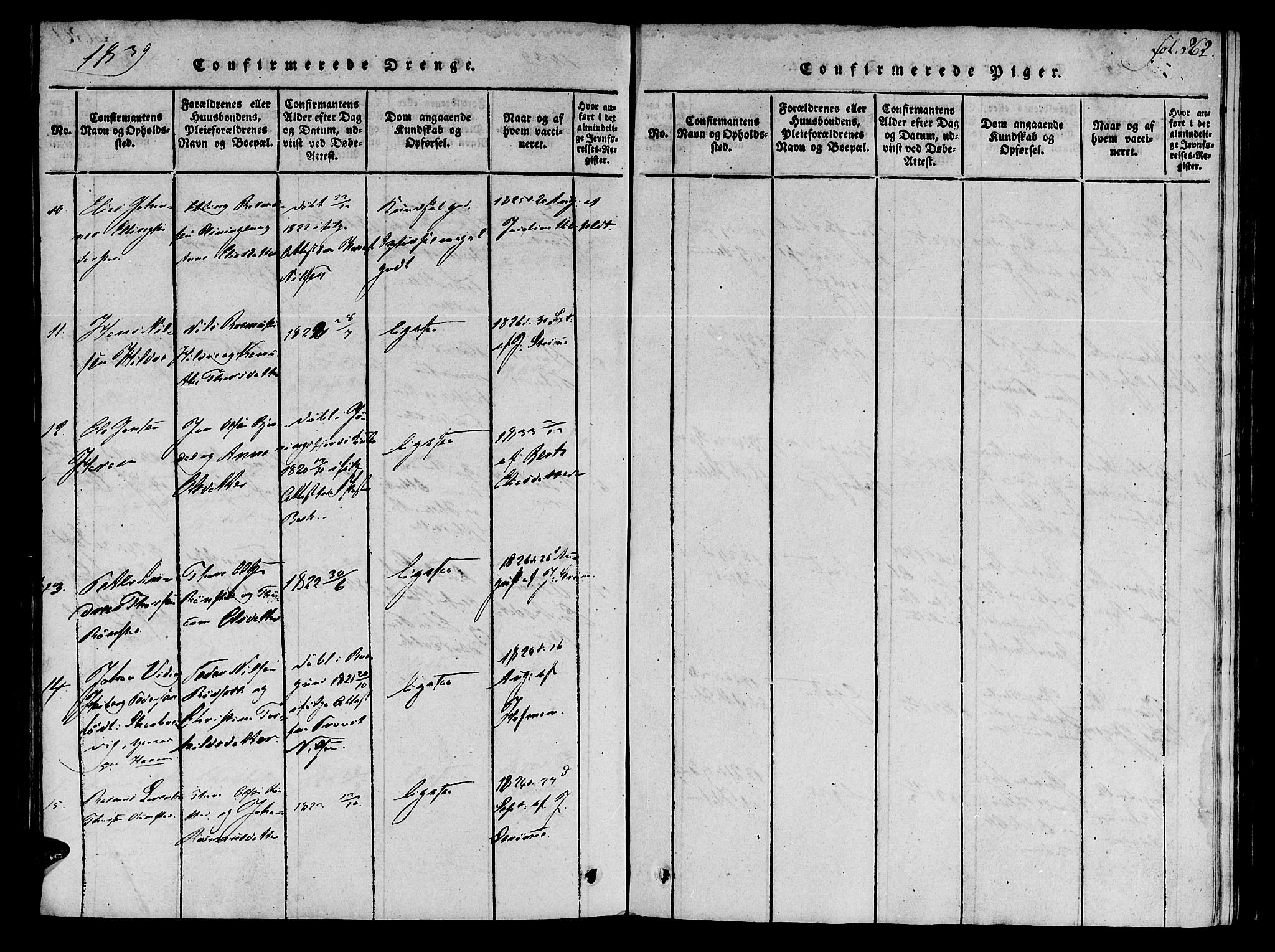 Ministerialprotokoller, klokkerbøker og fødselsregistre - Møre og Romsdal, AV/SAT-A-1454/536/L0495: Ministerialbok nr. 536A04, 1818-1847, s. 262