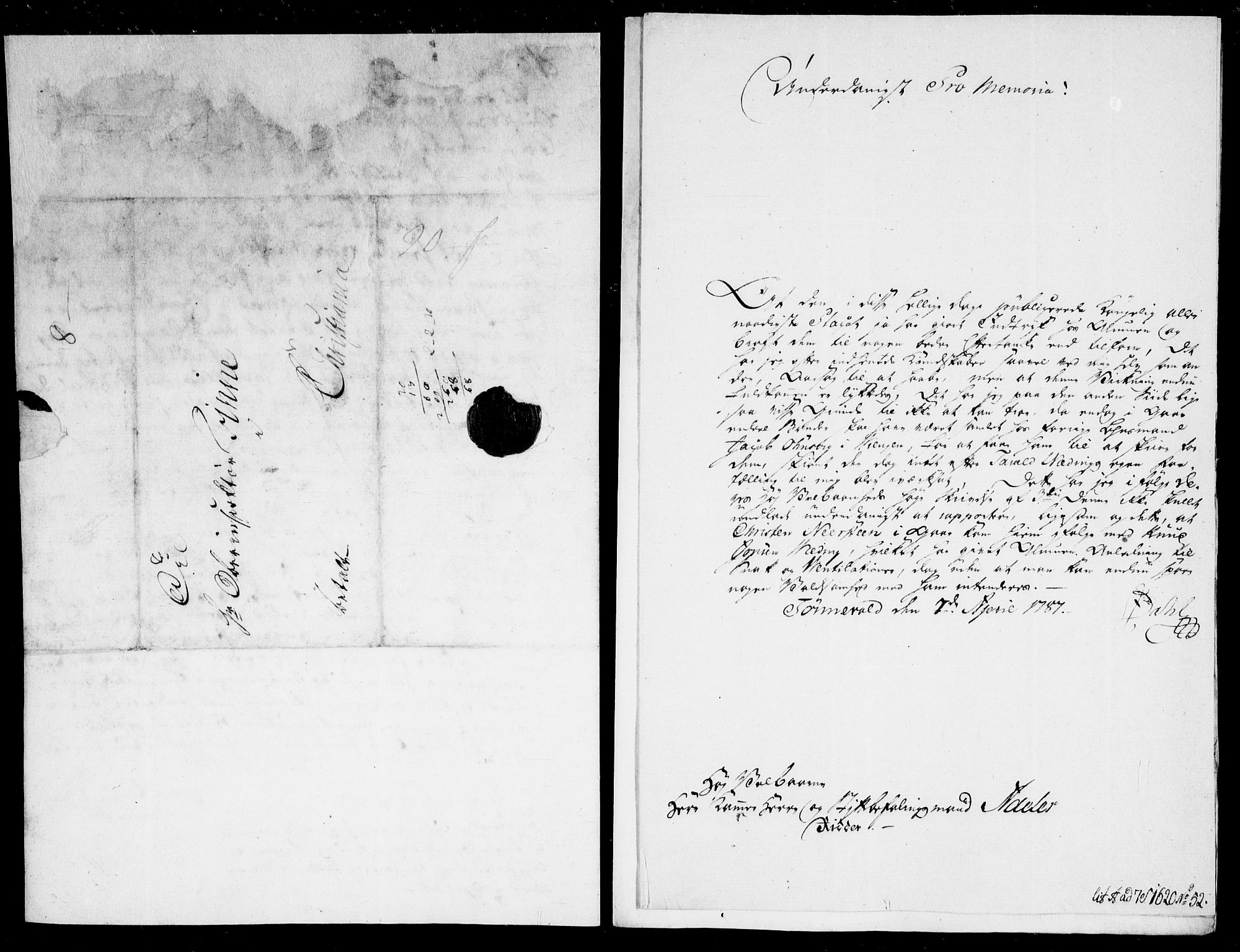 Danske Kanselli, Skapsaker, AV/RA-EA-4061/F/L0097: Skap 16, pakke 7 III, 1787, s. 25