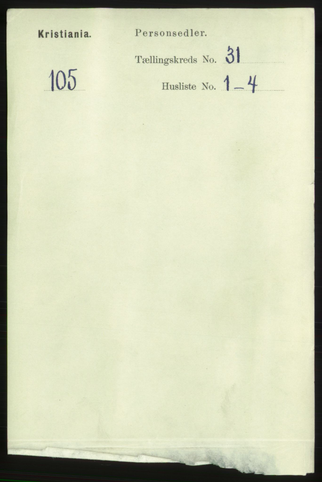 RA, Folketelling 1891 for 0301 Kristiania kjøpstad, 1891, s. 15910