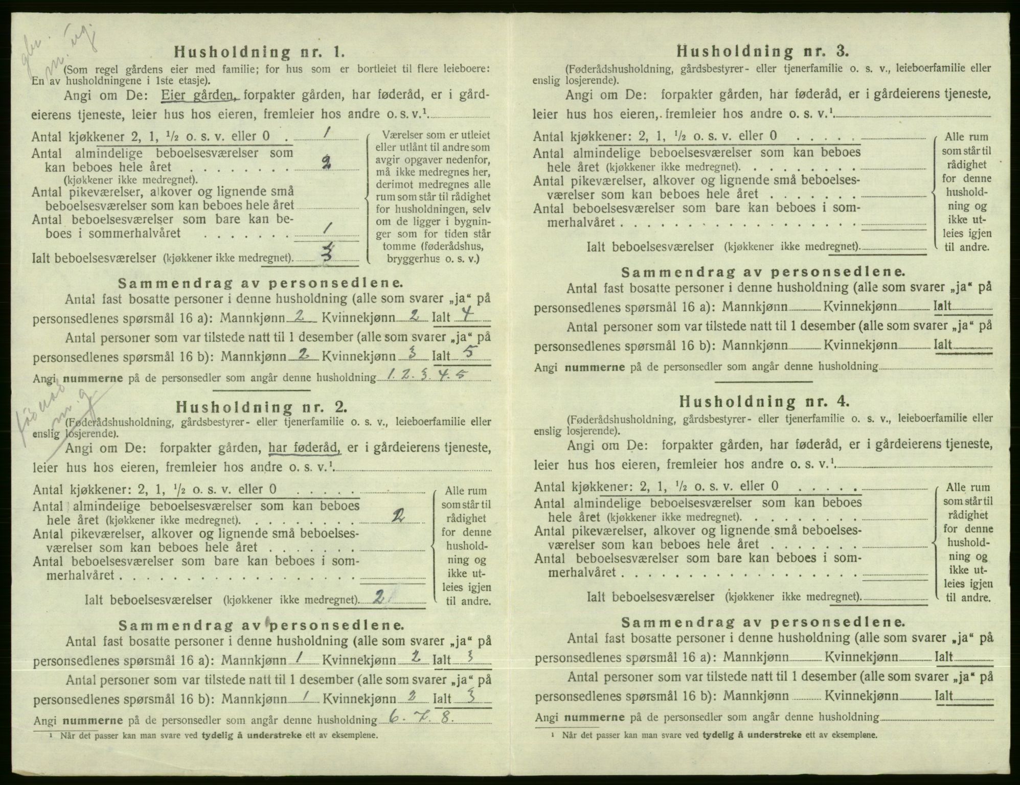 SAB, Folketelling 1920 for 1235 Voss herred, 1920, s. 2092