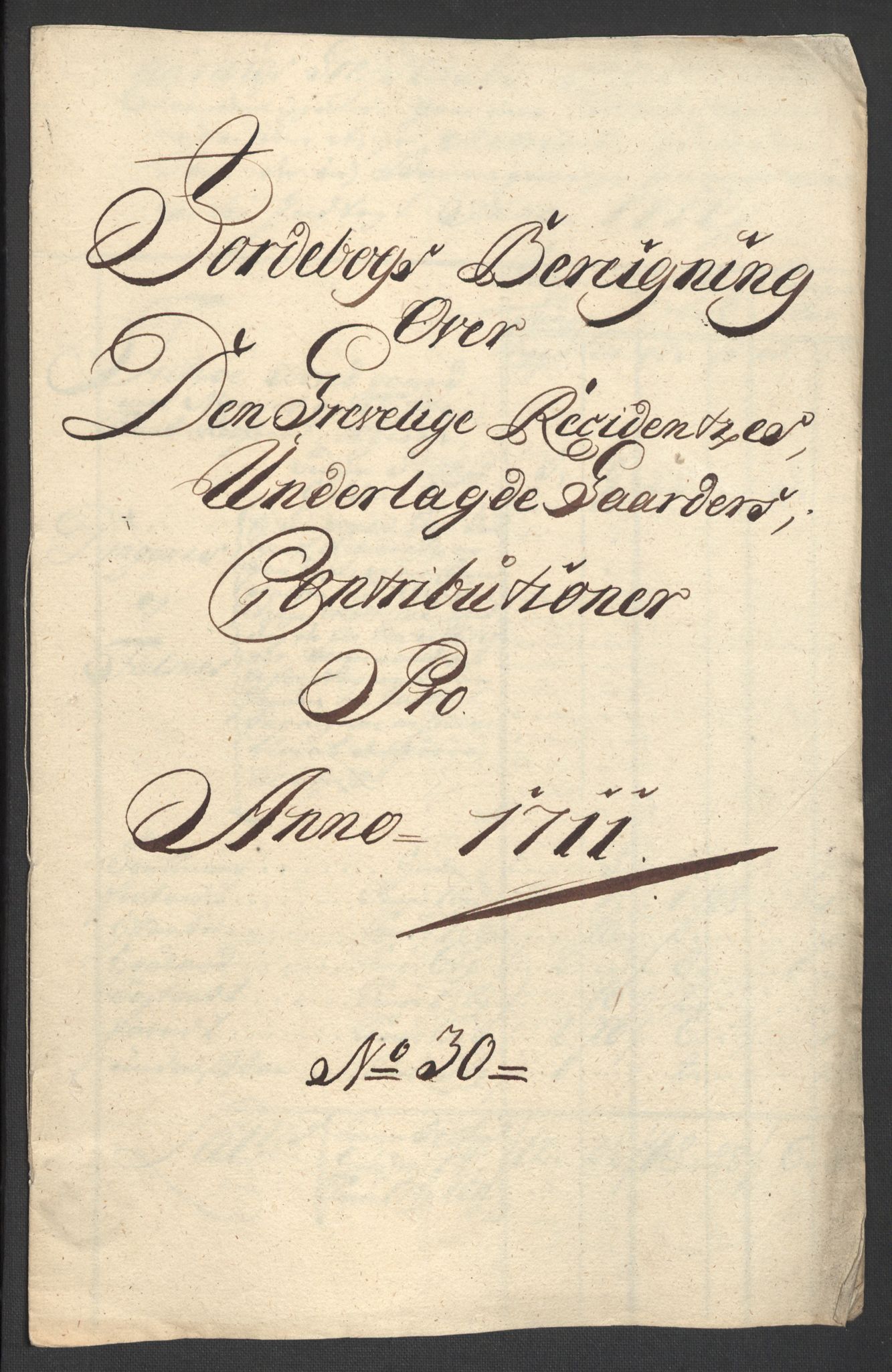 Rentekammeret inntil 1814, Reviderte regnskaper, Fogderegnskap, RA/EA-4092/R33/L1983: Fogderegnskap Larvik grevskap, 1711, s. 207