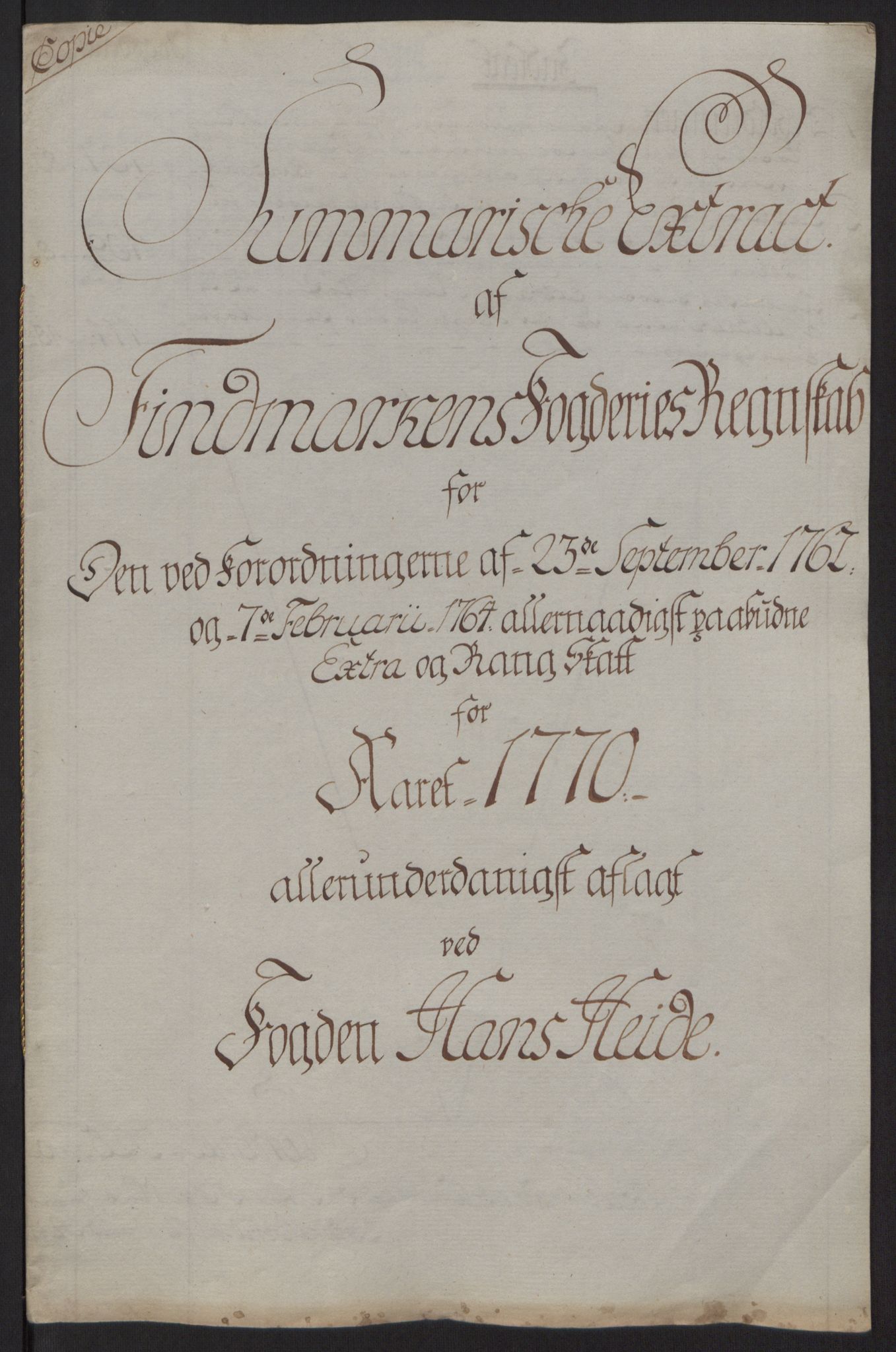 Rentekammeret inntil 1814, Reviderte regnskaper, Fogderegnskap, AV/RA-EA-4092/R69/L4910: Ekstraskatten  Finnmark/Vardøhus, 1762-1772, s. 366