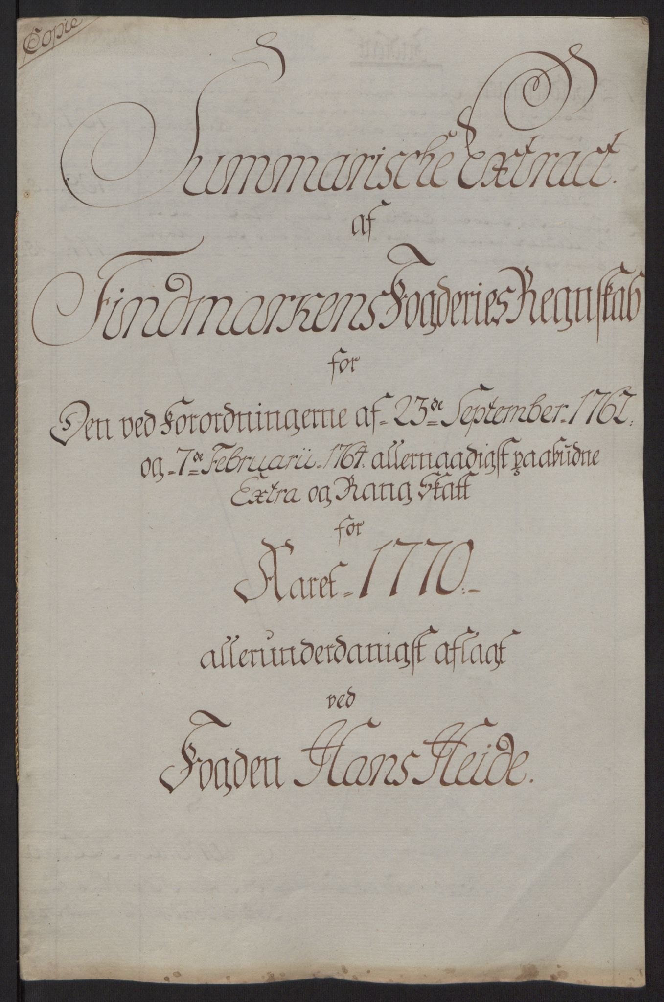 Rentekammeret inntil 1814, Reviderte regnskaper, Fogderegnskap, RA/EA-4092/R69/L4910: Ekstraskatten  Finnmark/Vardøhus, 1762-1772, s. 366