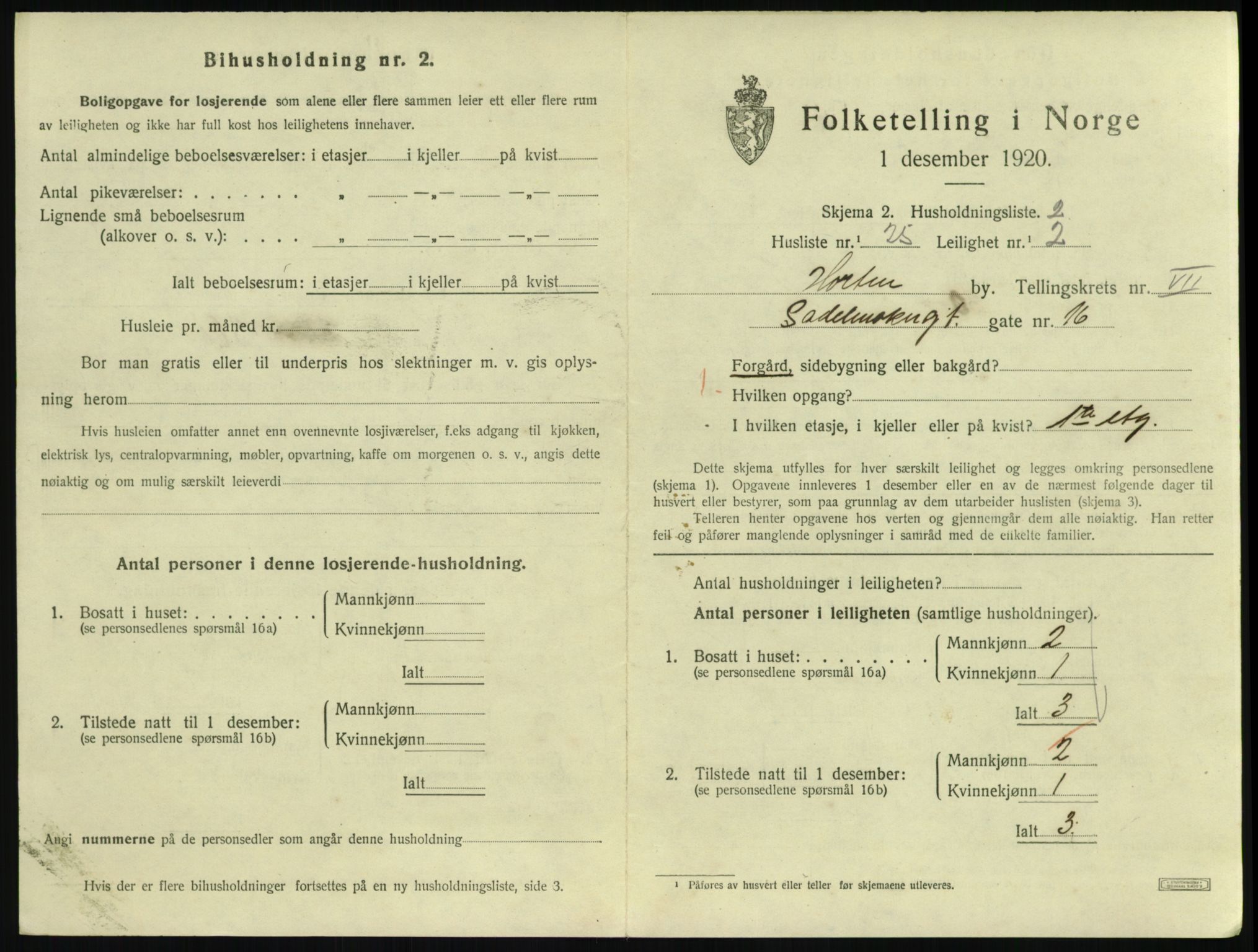 SAKO, Folketelling 1920 for 0703 Horten kjøpstad, 1920, s. 7277