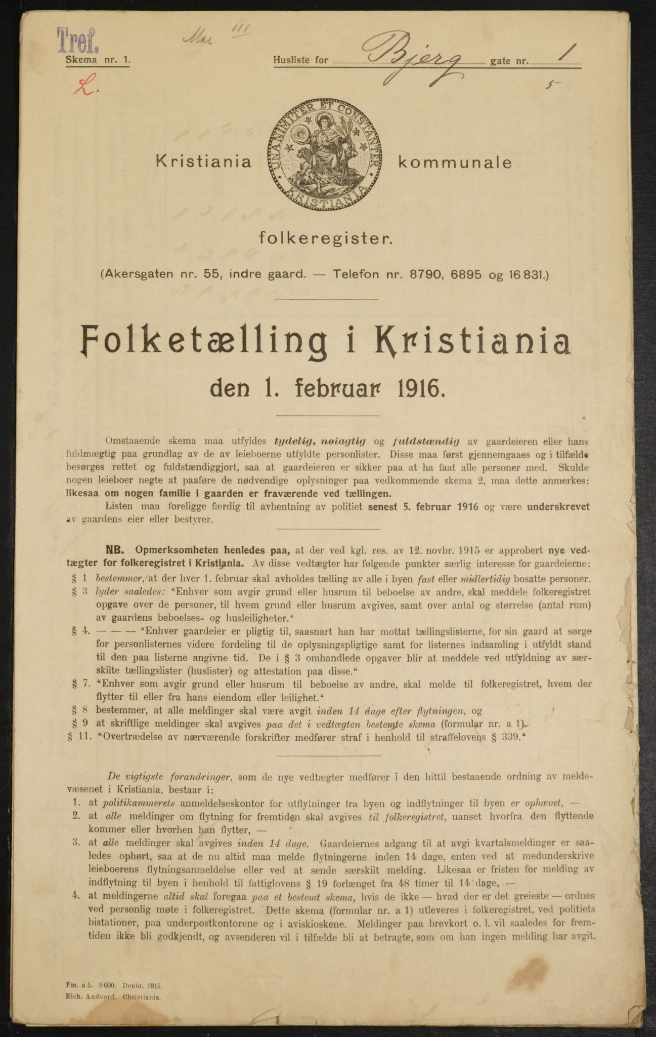 OBA, Kommunal folketelling 1.2.1916 for Kristiania, 1916, s. 5507