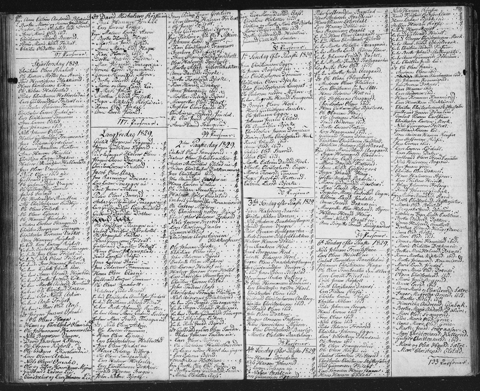 Eidsvoll prestekontor Kirkebøker, AV/SAO-A-10888/M/Ma/L0001: Kommunikantprotokoll nr. I 1, 1820-1834, s. 96-97