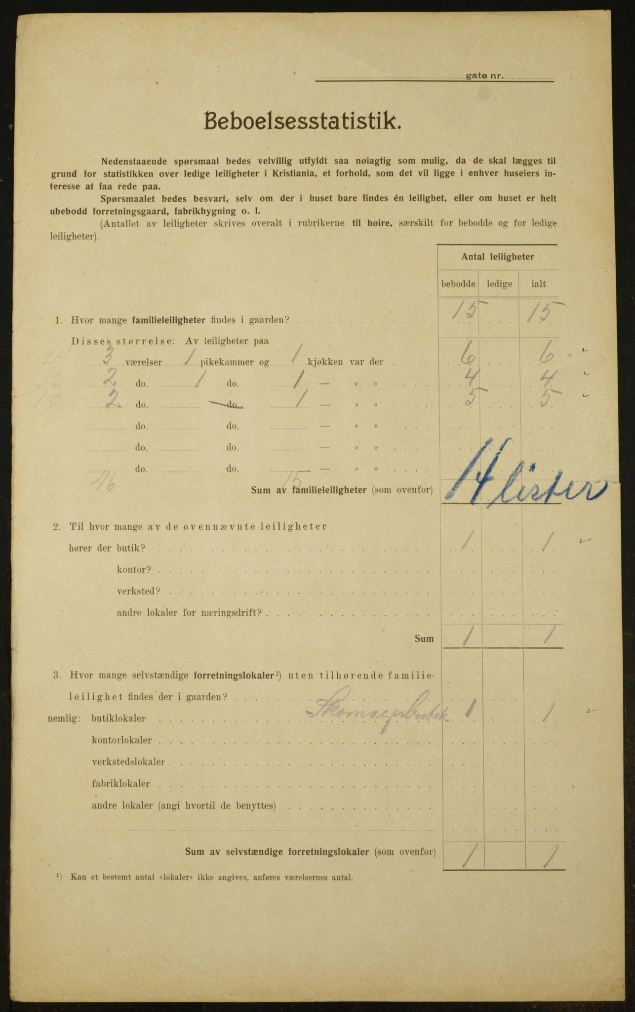 OBA, Kommunal folketelling 1.2.1910 for Kristiania, 1910, s. 61143