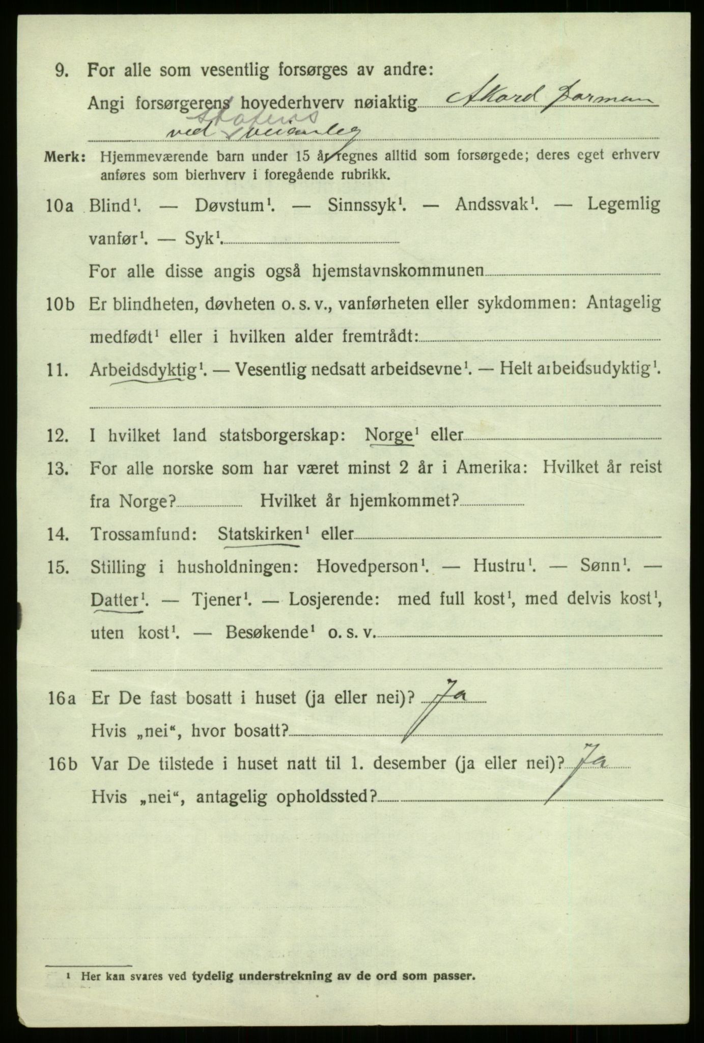 SAB, Folketelling 1920 for 1425 Hafslo herred, 1920, s. 2665
