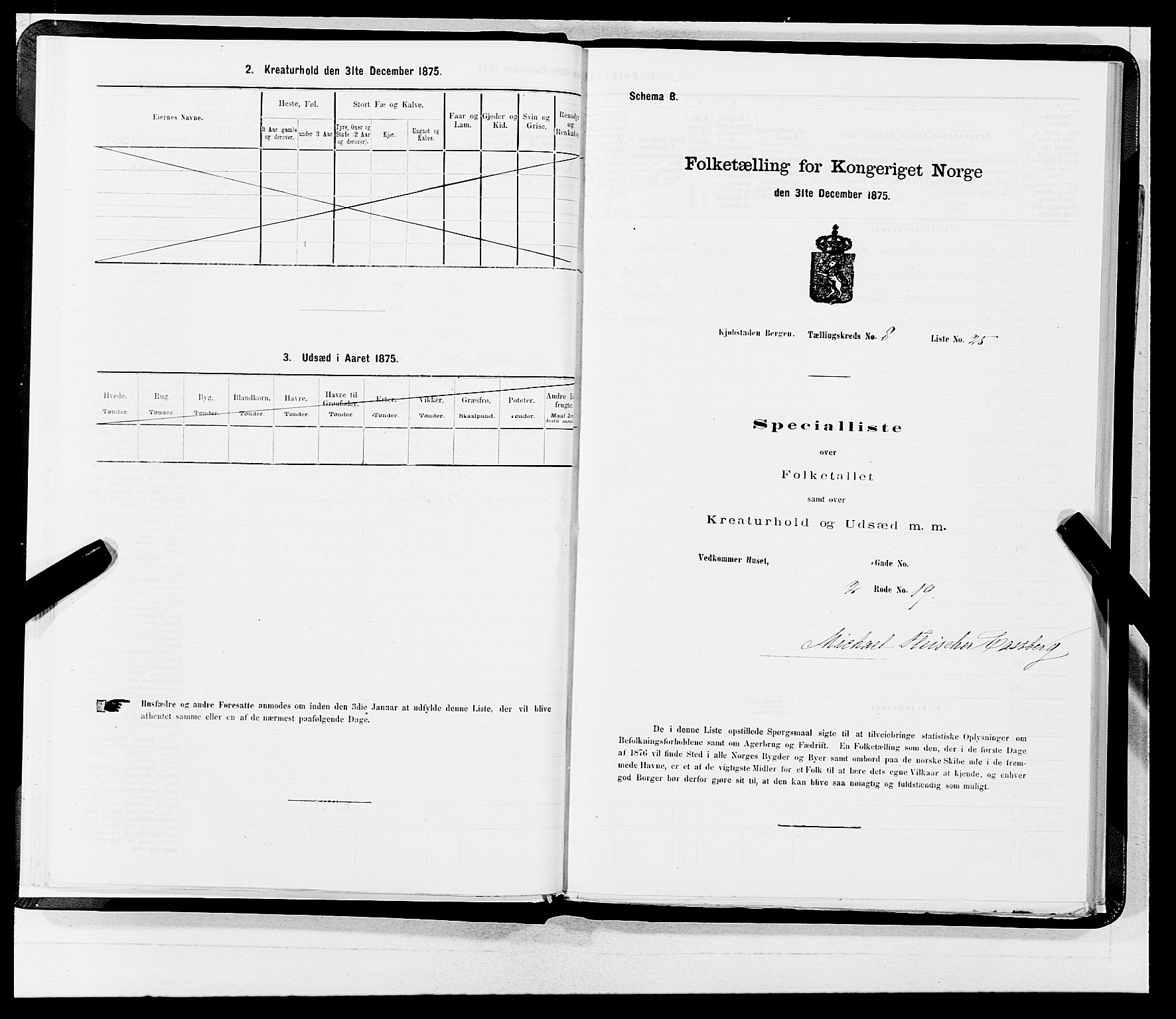 SAB, Folketelling 1875 for 1301 Bergen kjøpstad, 1875, s. 414