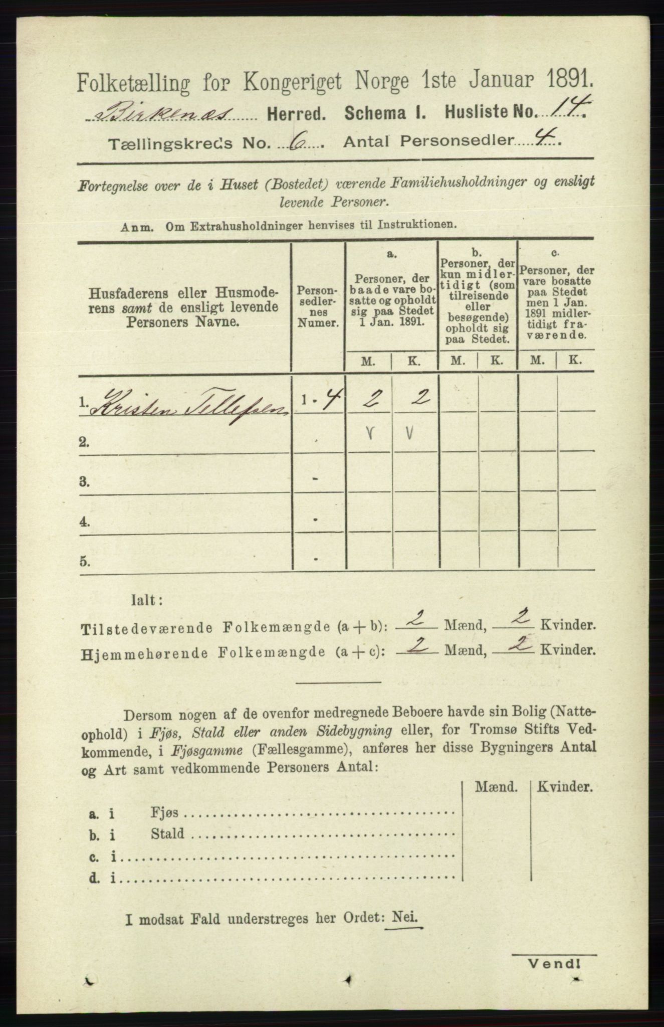 RA, Folketelling 1891 for 0928 Birkenes herred, 1891, s. 1779