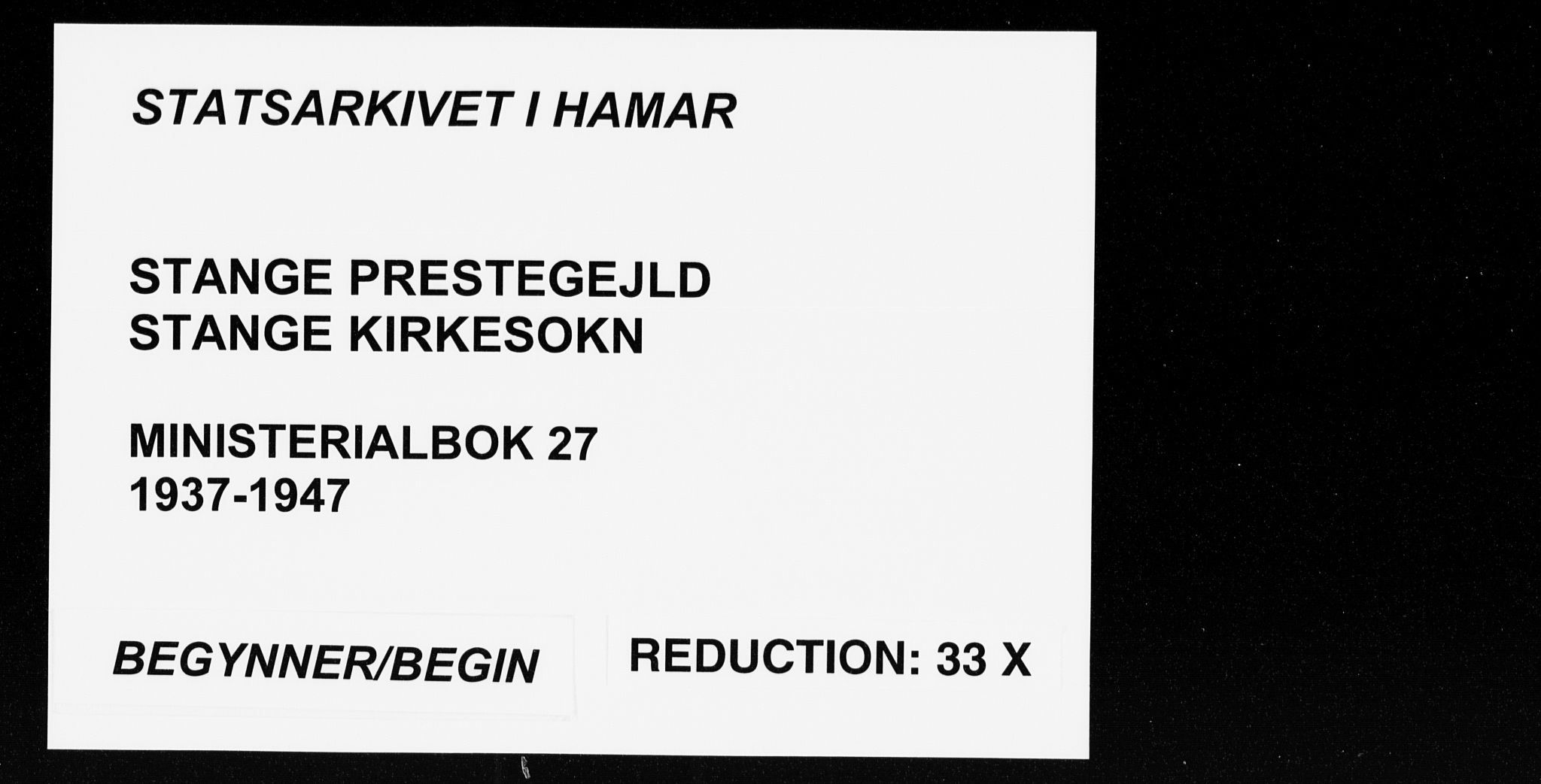 Stange prestekontor, AV/SAH-PREST-002/K/L0027: Ministerialbok nr. 27, 1937-1947