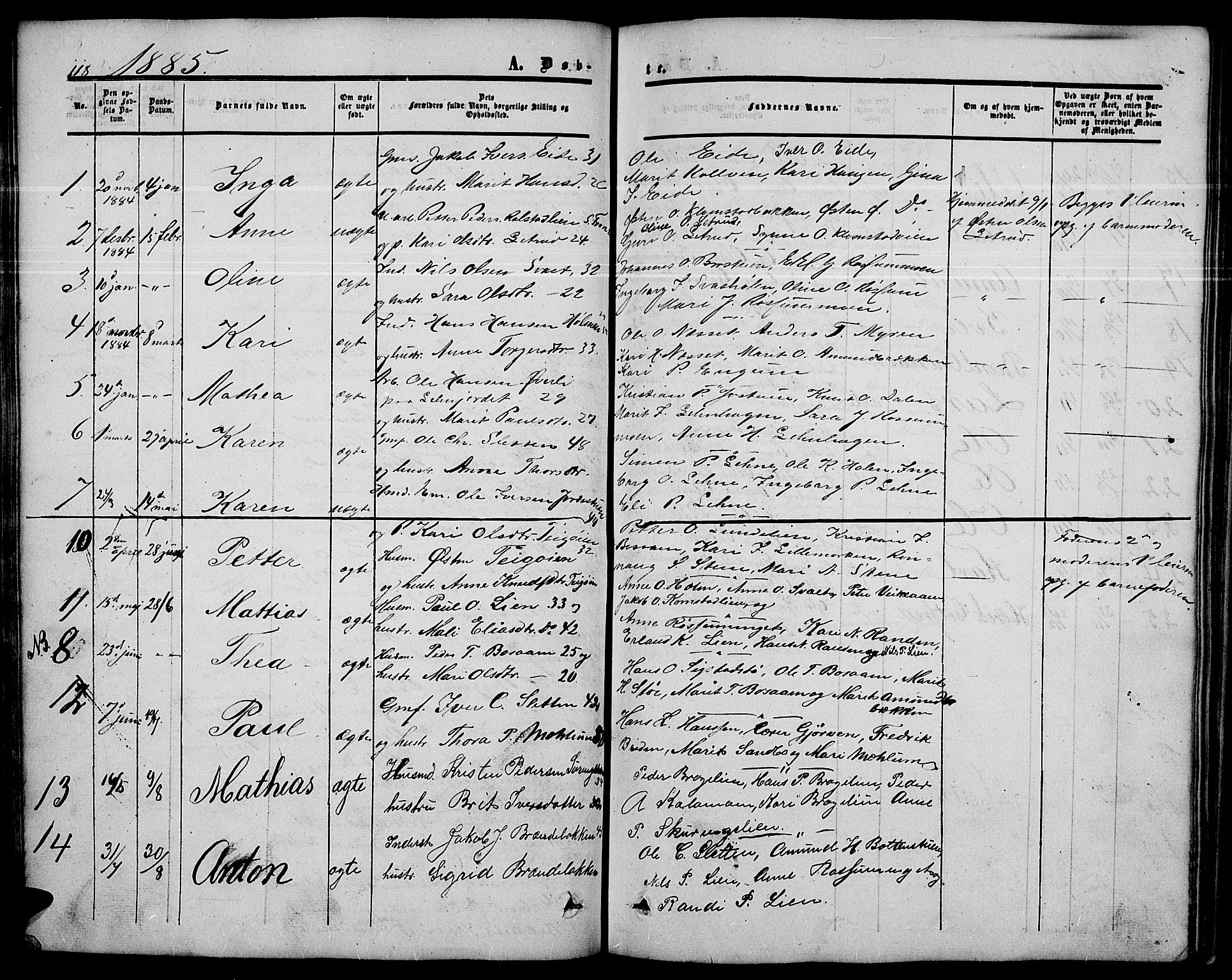 Nord-Fron prestekontor, AV/SAH-PREST-080/H/Ha/Hab/L0003: Klokkerbok nr. 3, 1851-1886, s. 118