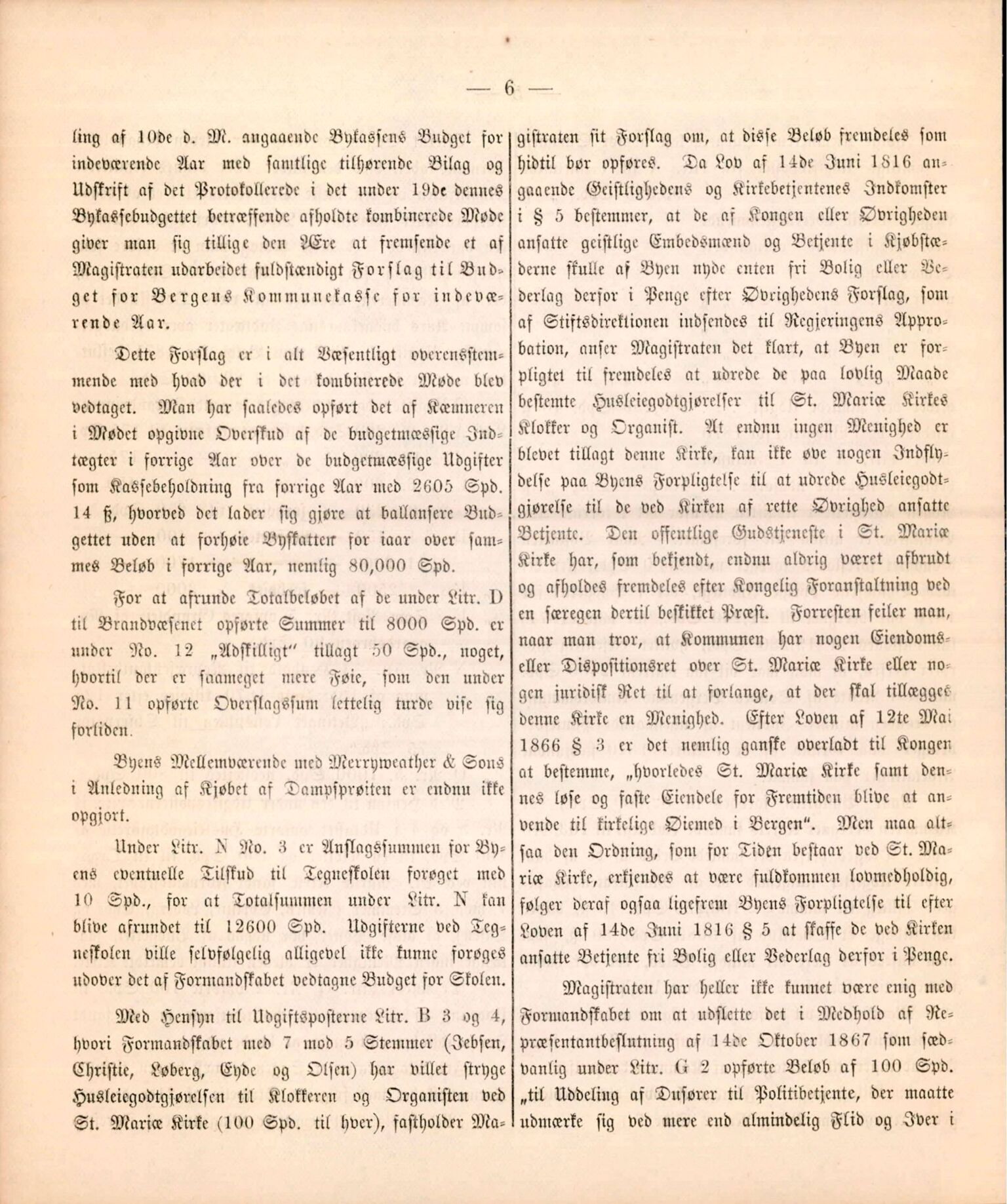 Bergen kommune. Formannskapet, BBA/A-0003/Ad/L0026: Bergens Kommuneforhandlinger, 1871