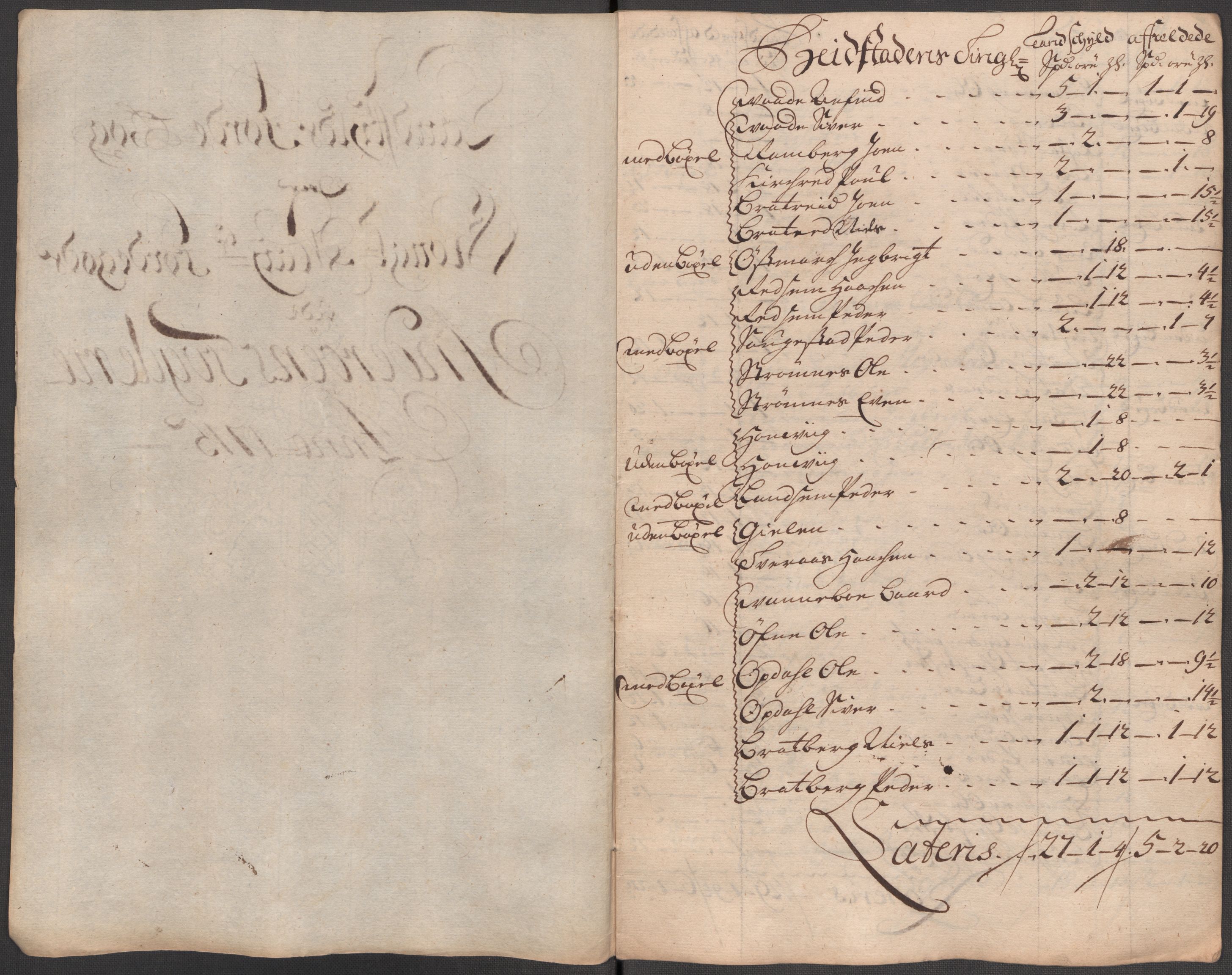 Rentekammeret inntil 1814, Reviderte regnskaper, Fogderegnskap, RA/EA-4092/R63/L4323: Fogderegnskap Inderøy, 1715, s. 218