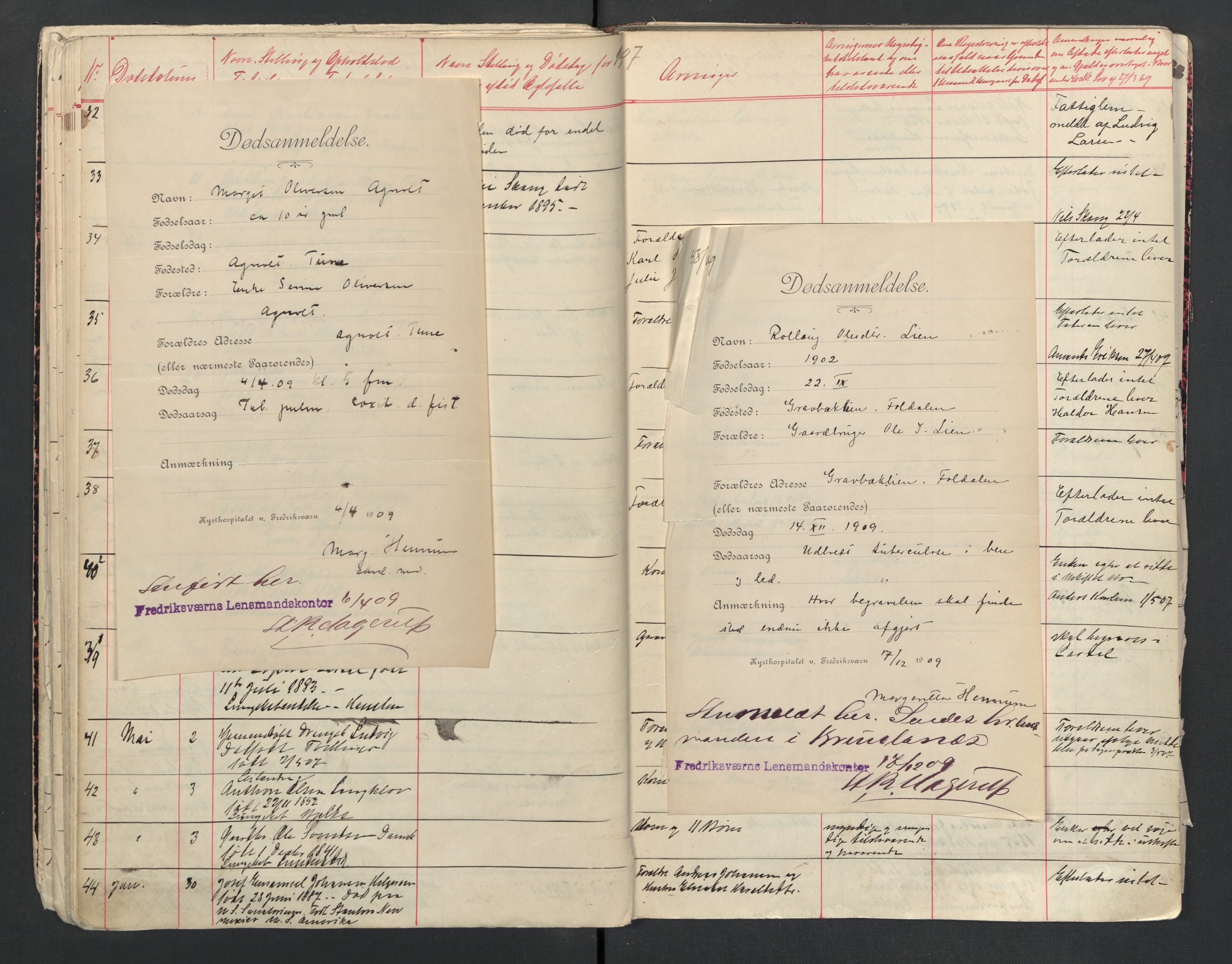 Brunlanes lensmannskontor, AV/SAKO-A-535/H/Ha/L0002: Dødsfallsprotokoll, 1903-1918