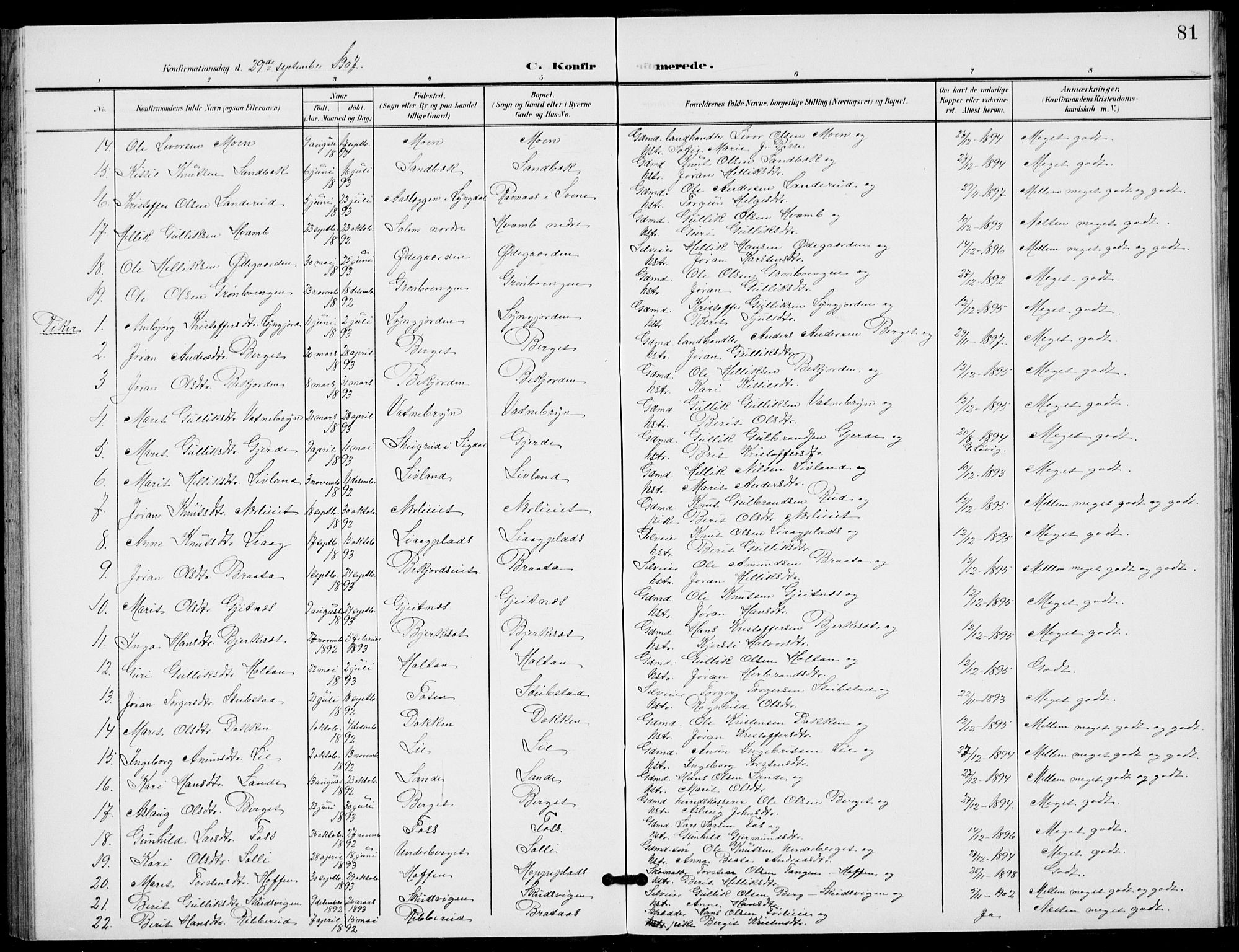 Flesberg kirkebøker, AV/SAKO-A-18/G/Ga/L0005: Klokkerbok nr. I 5, 1899-1908, s. 81